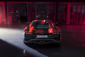 lamborghini aventador s by yohji yamamoto rear view 4k 1608909392