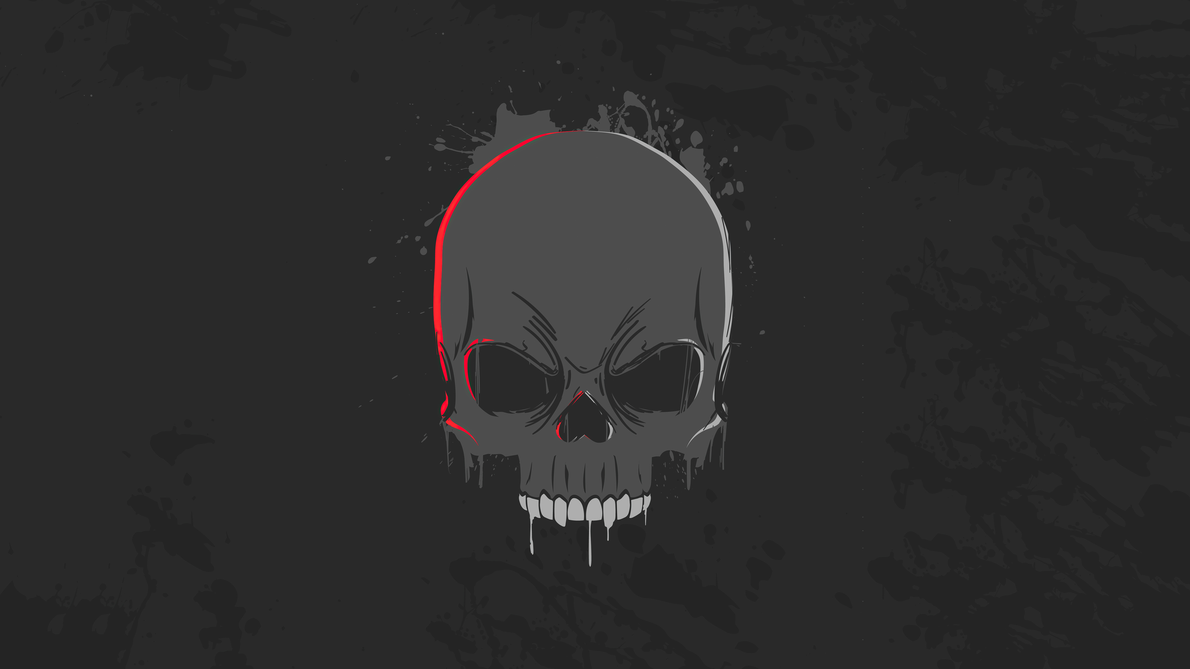 skull dark minimalism 4k 1608658977