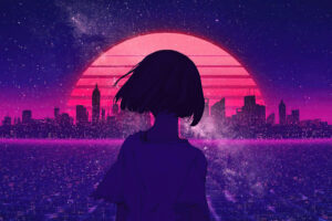 synthwave night sunset anime girl 4k 1608581305