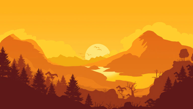 Firewatch Sunrise Minimal 4k