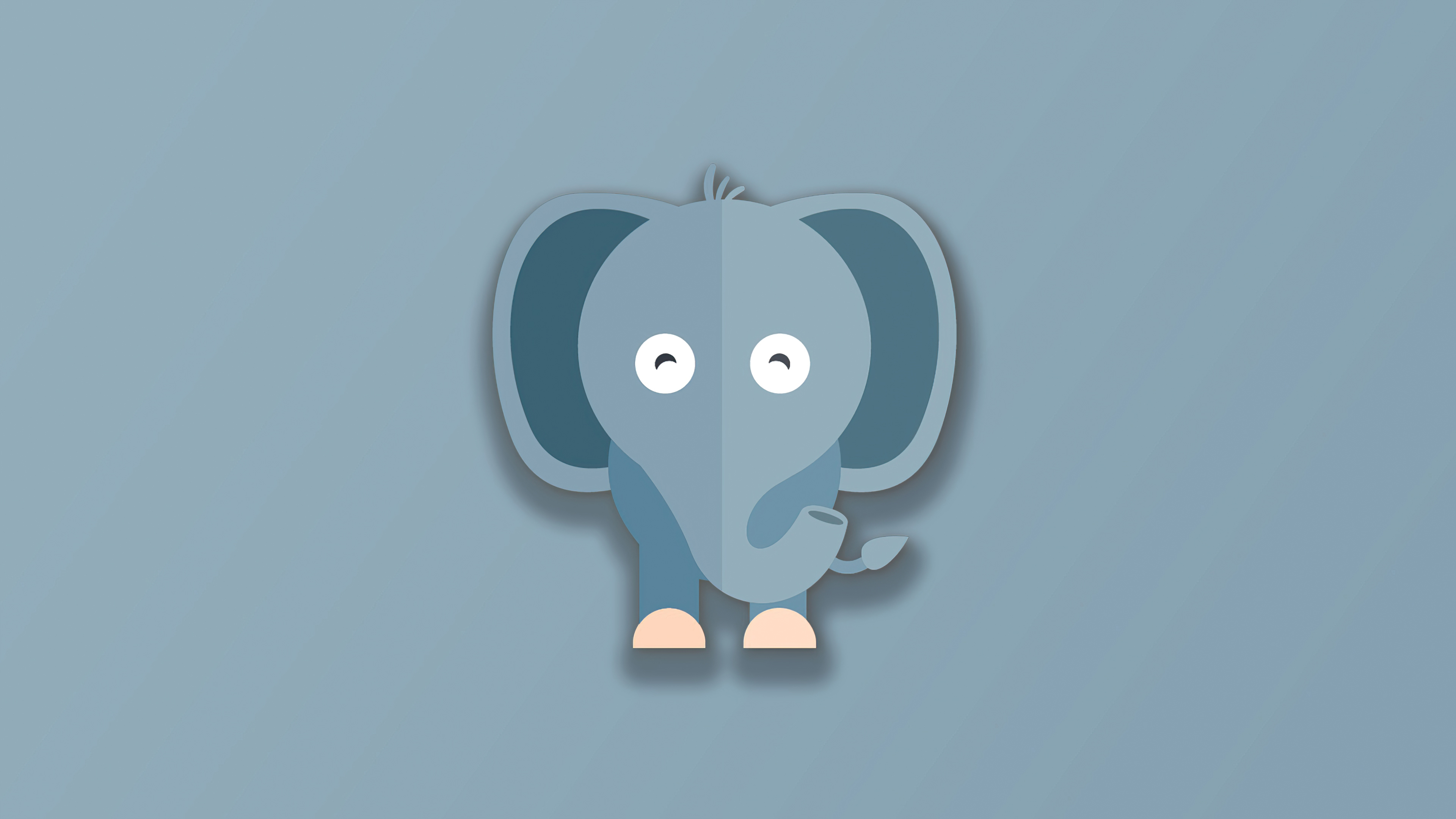 elephant minimal 4k 1614442560