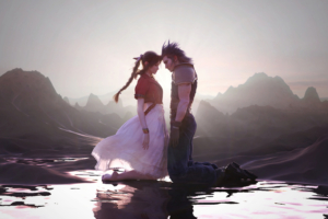 aerith gainsborough and cloud strife final fantasy xv 4k 1615133527