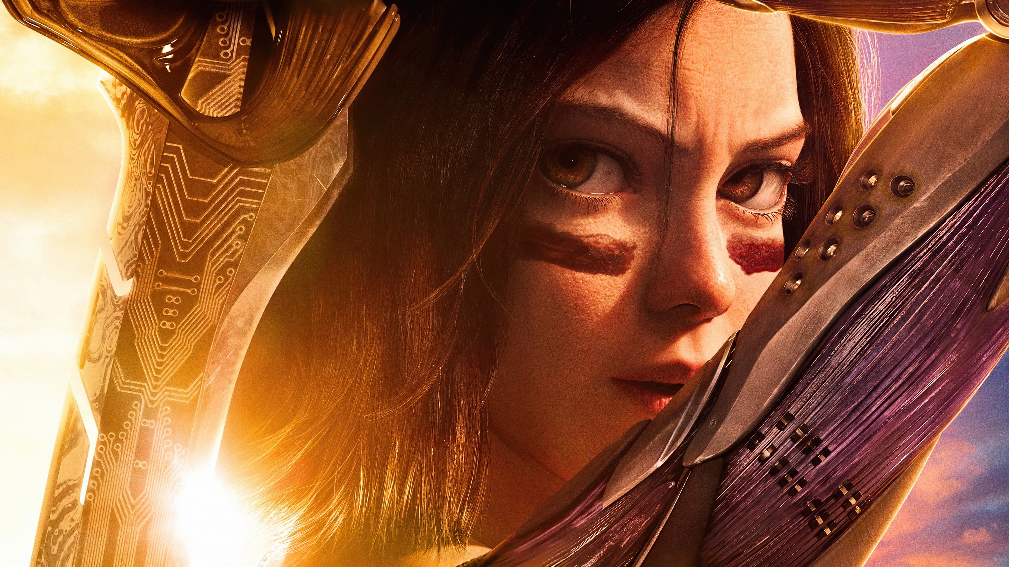 alita battle angel with sword 4k 1615191602