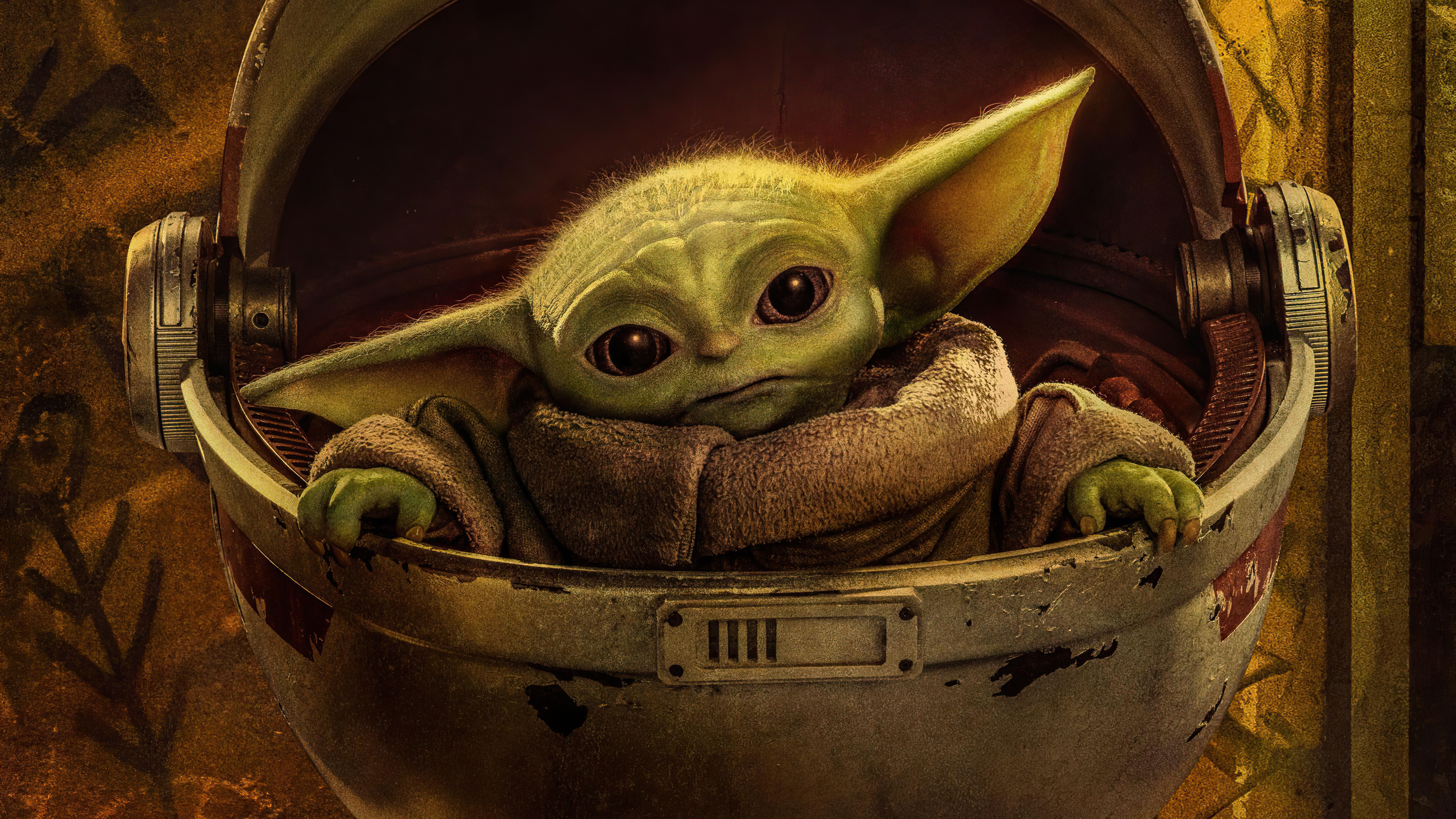 Mandalorian baby on sale yoda wallpaper