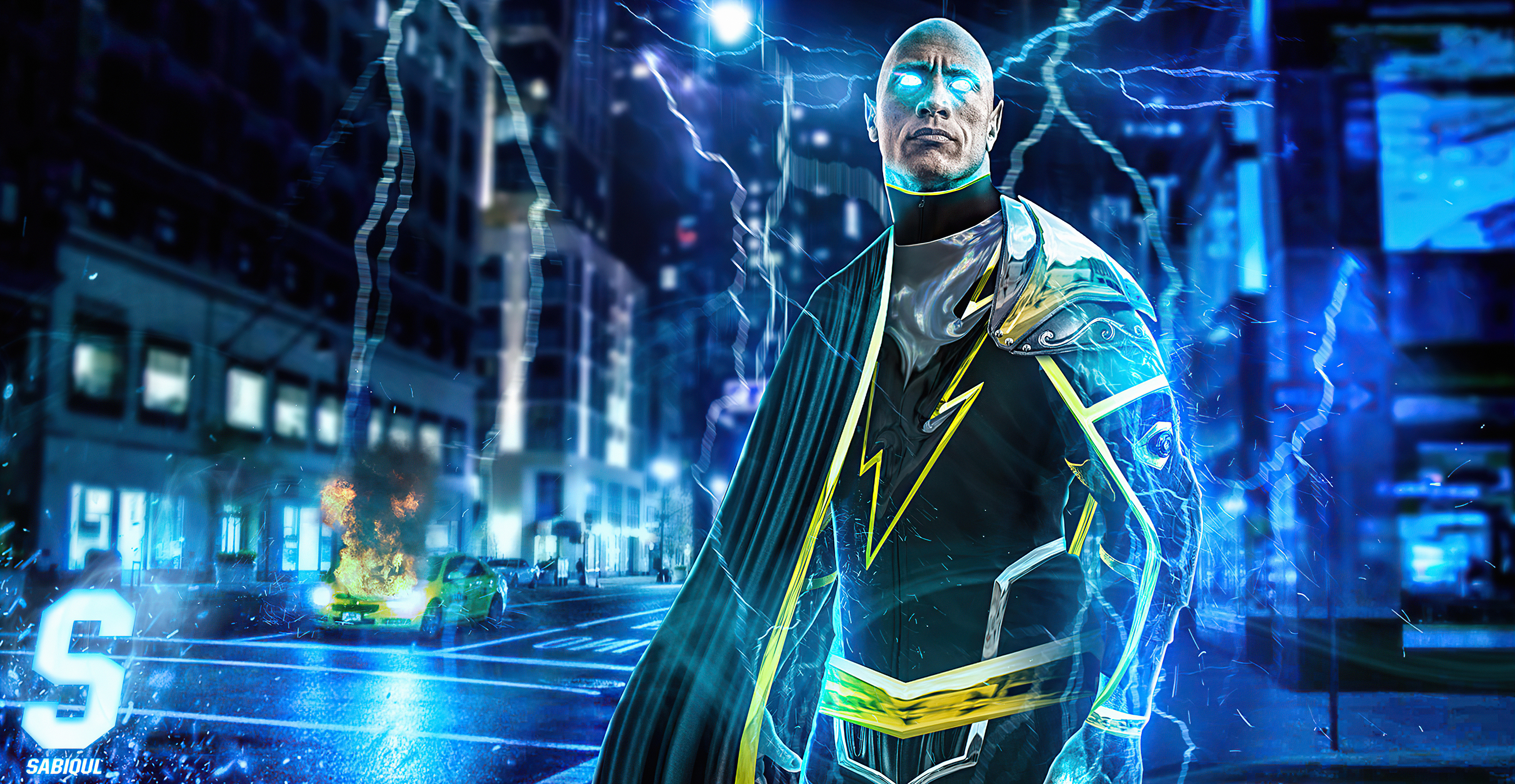 black adam the rock comic art 4k 1616961540