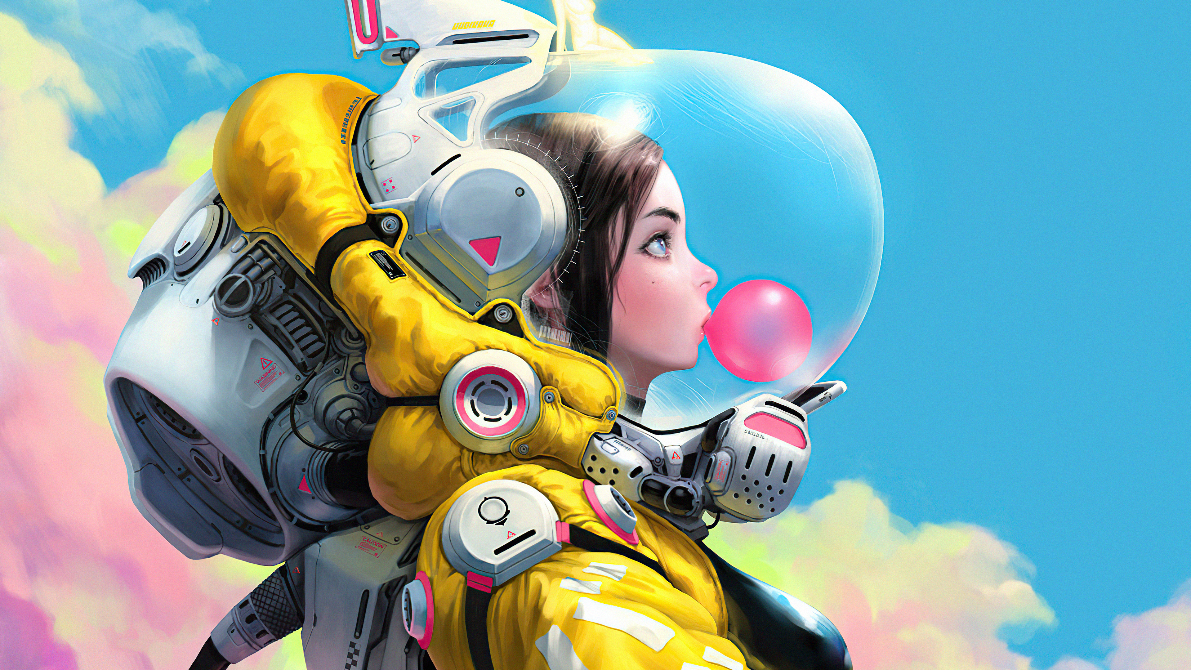 bubblegum space girl 4k 1614624754