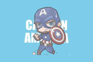 captain america minimal chibbi 4k 1616960504