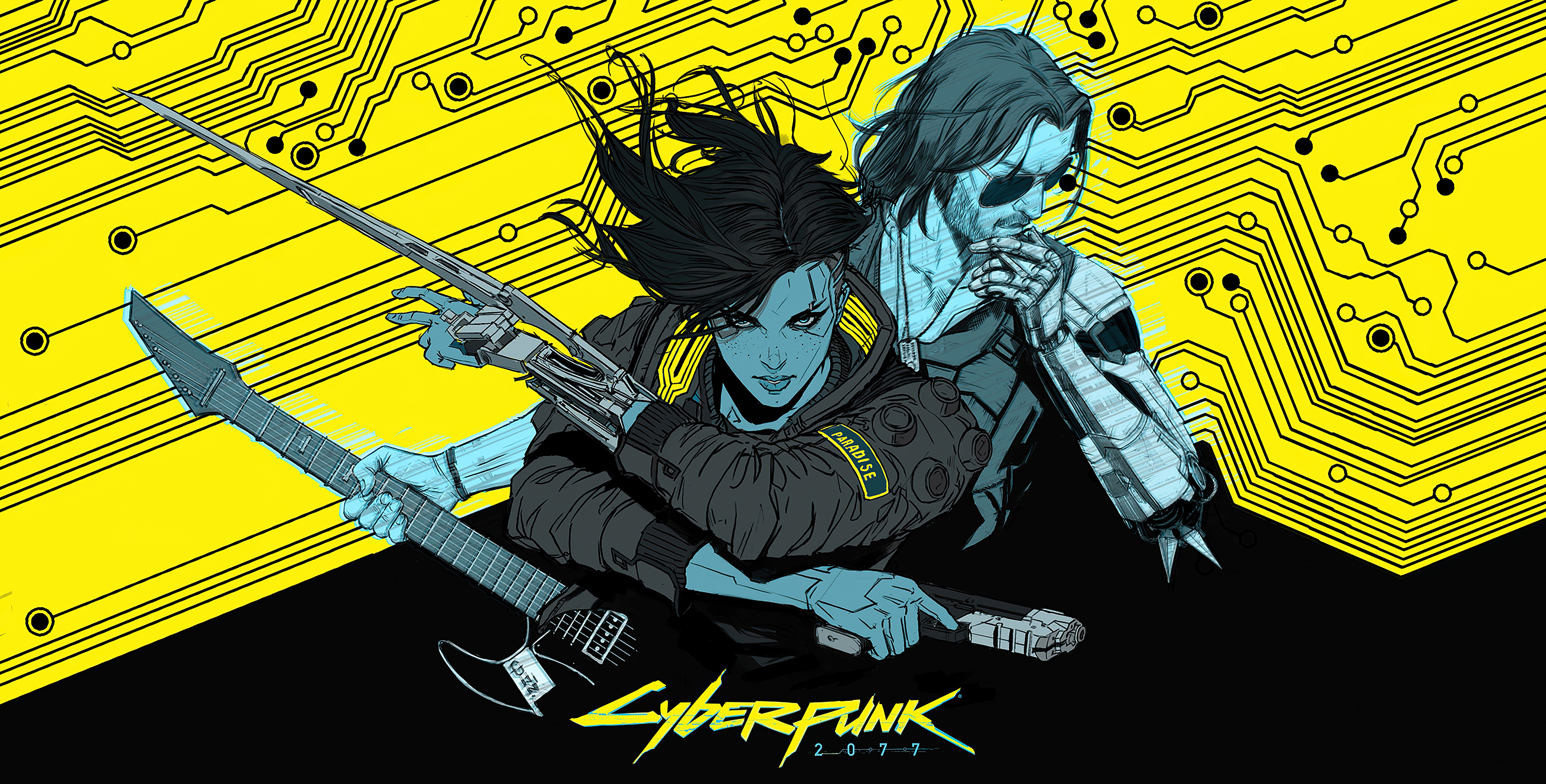 cyberpunk 2077 yellow art 4k 1615187821