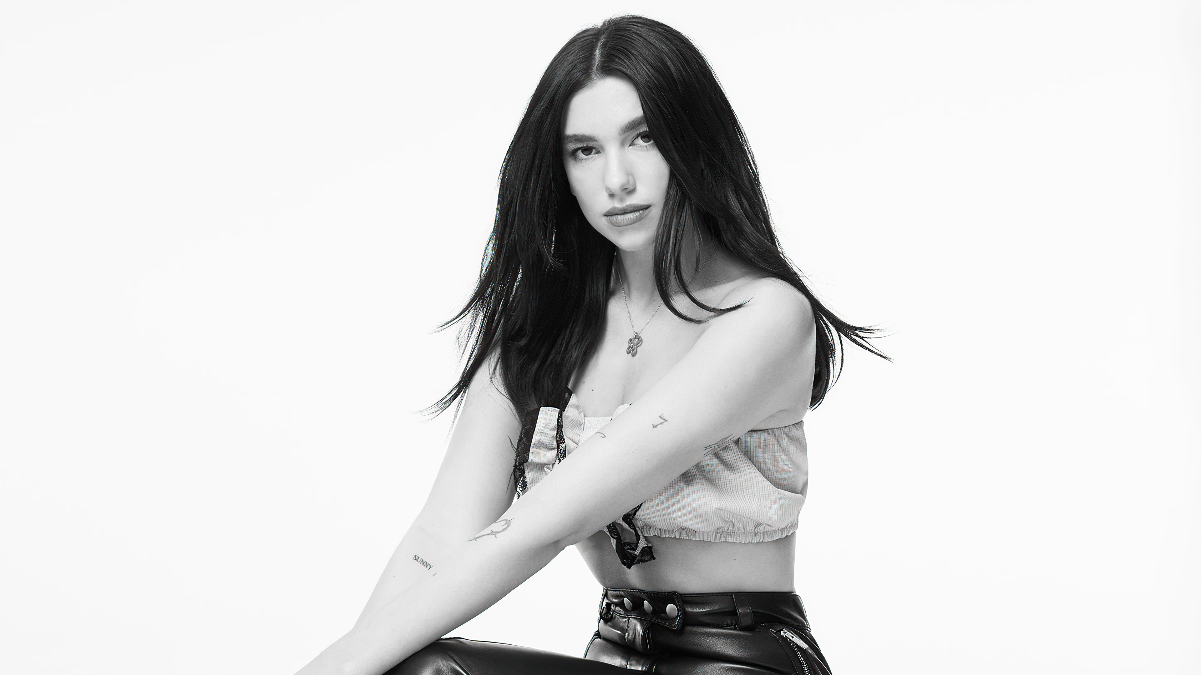 dua lipa billboard monochrome 4k 1616090181