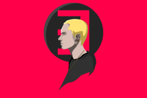 eminem red minimal 4k 1616090181