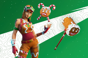 gingerbread raider outfit fortnite 4k 1614855412