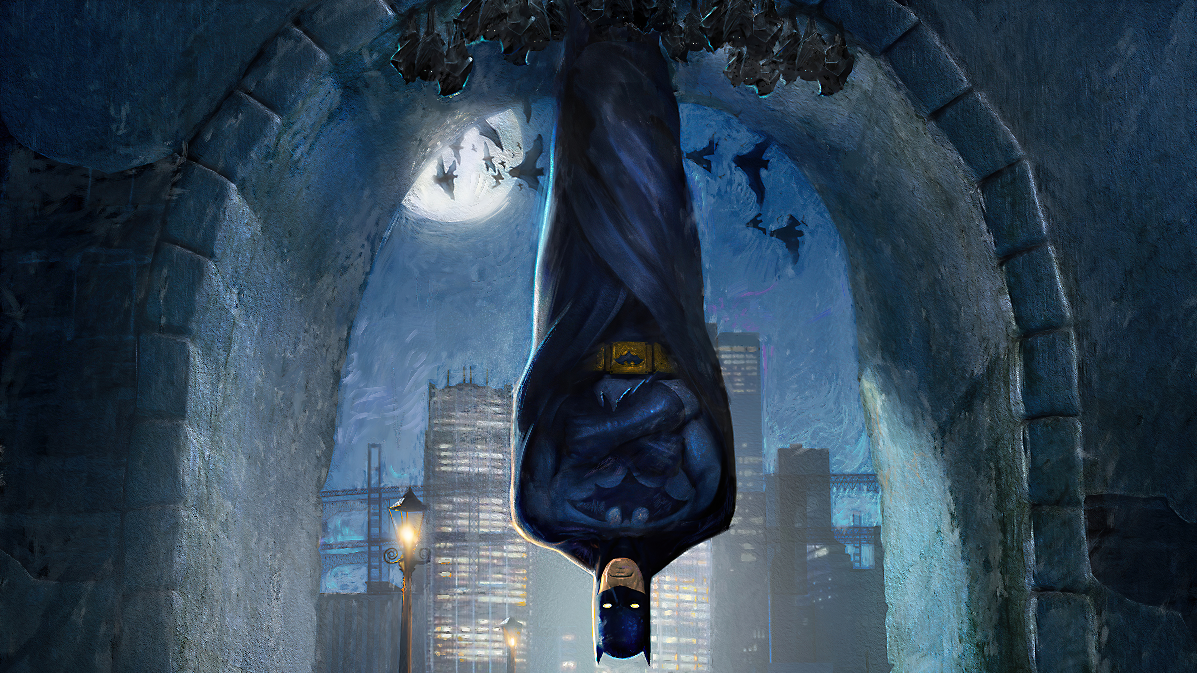 hanging batman 4k 1616960761