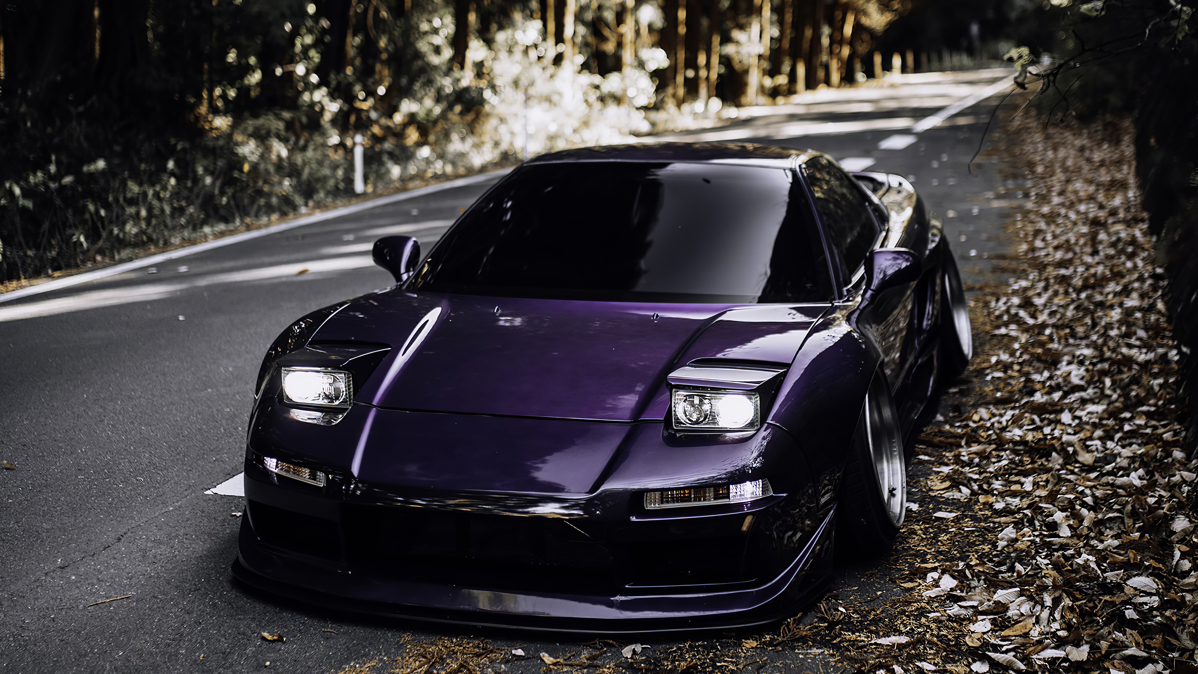 honda acura nsx purple colour modified 4k 1614630928