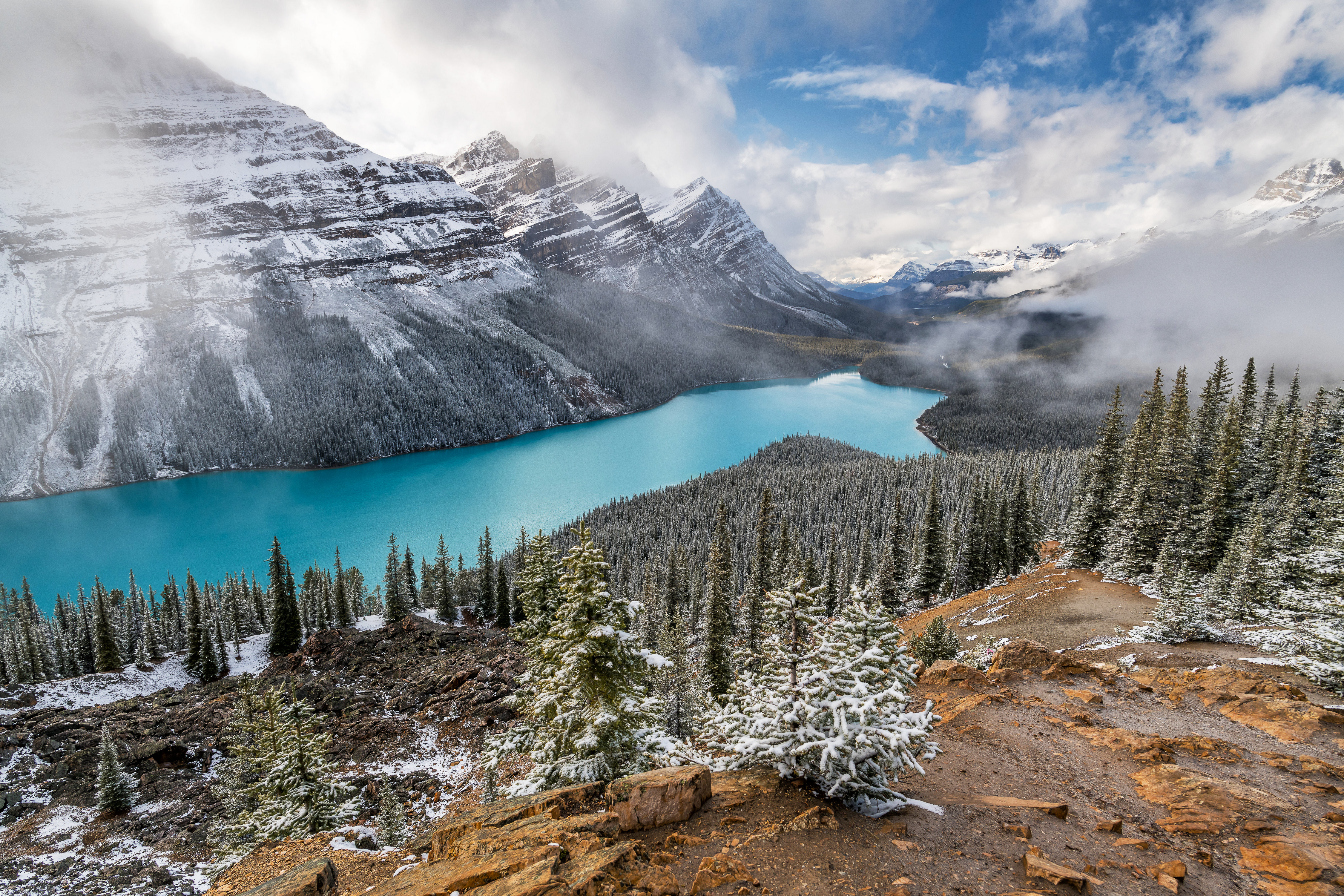 lake alberta scenery 4k 1615197314