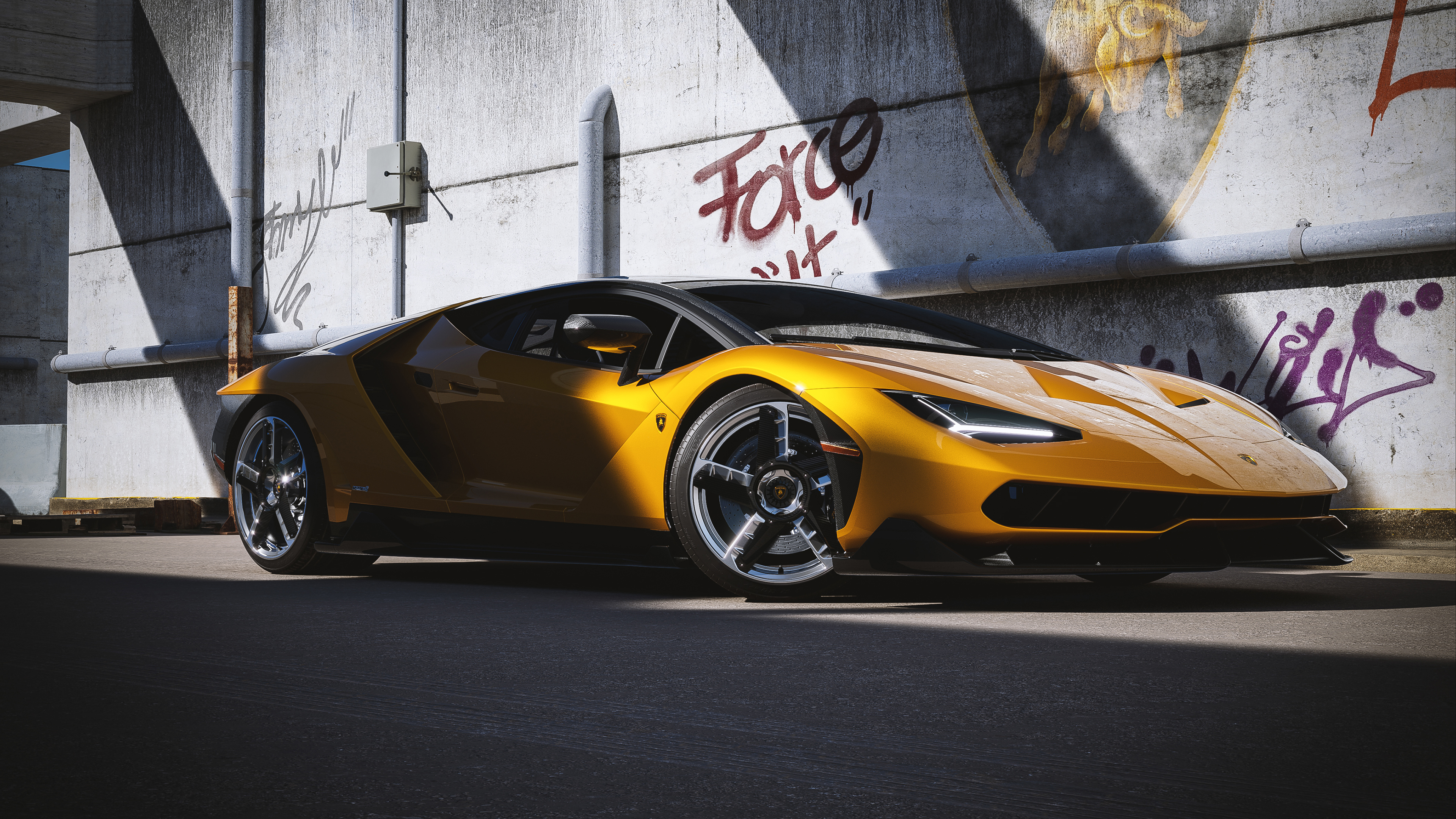 lamborghini centenario yellow cgi 4k 1614626144