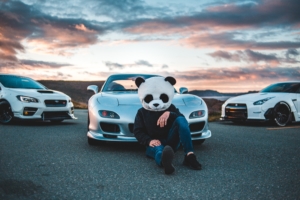 panda boy with cars 4k 1616091752