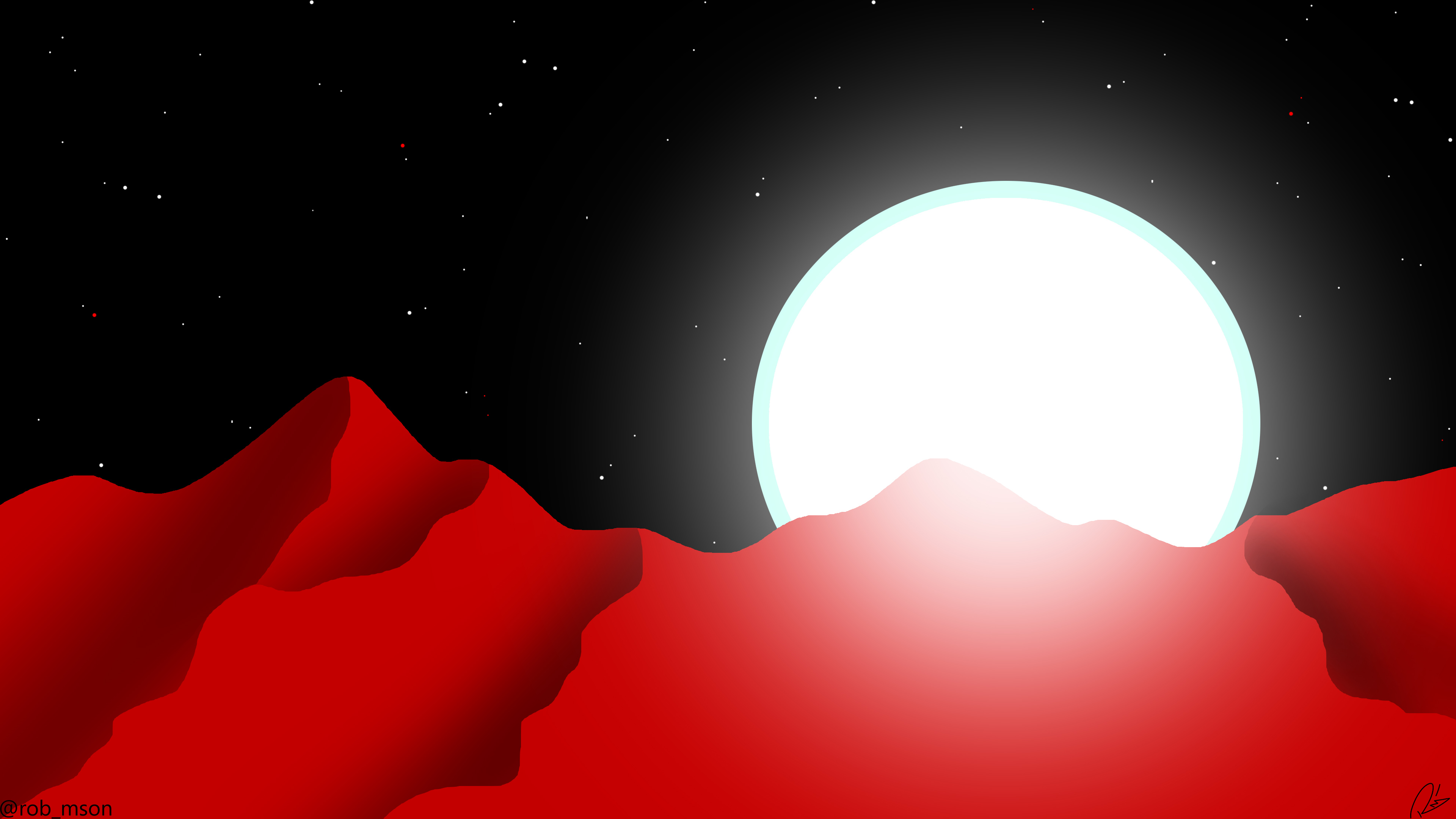 red planet night minimal 4k 1614617630