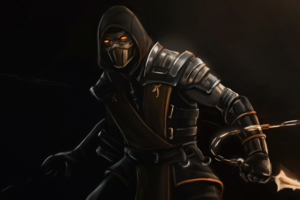 scorpion mortal kombat dark 4k 1616875448