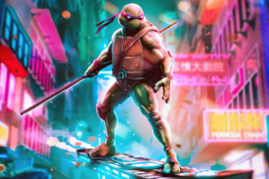 the cyberpunk ninja turtle 4k 1616874182