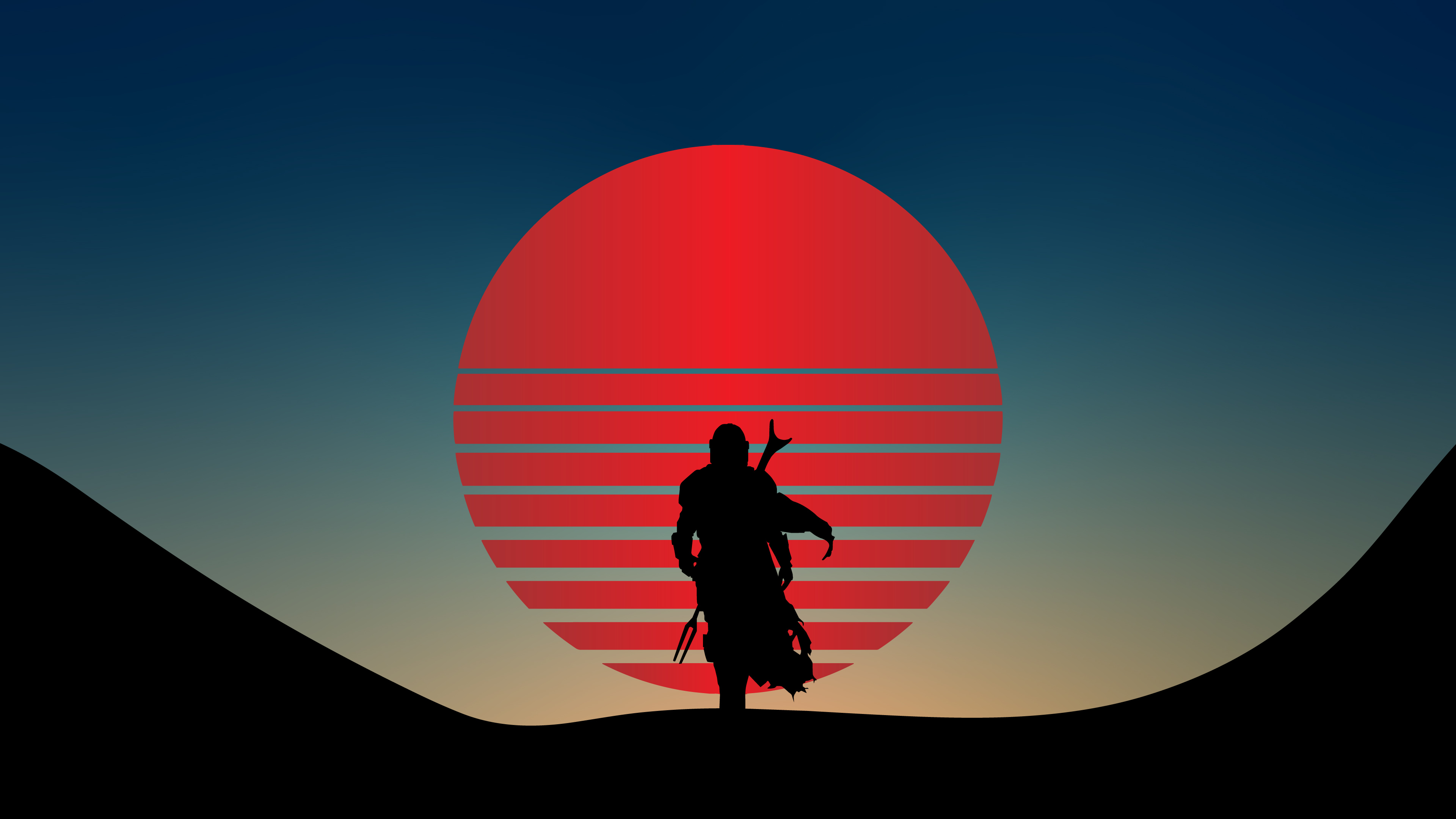 the mandalorian star wars minimal 4k 1615201025