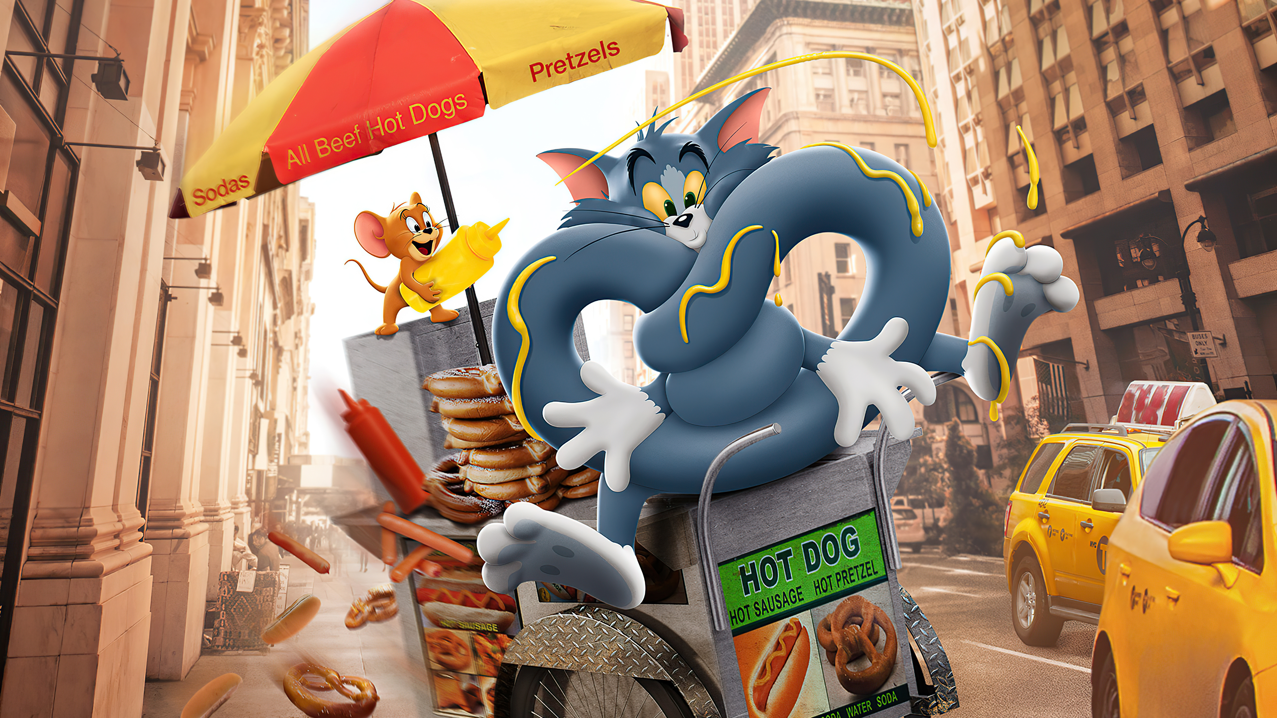 Jerry Mouse Tom Cat Tom And Jerry Wallpaper PNG 7816x5299px 4k  Resolution High Definition Television Carnivoran