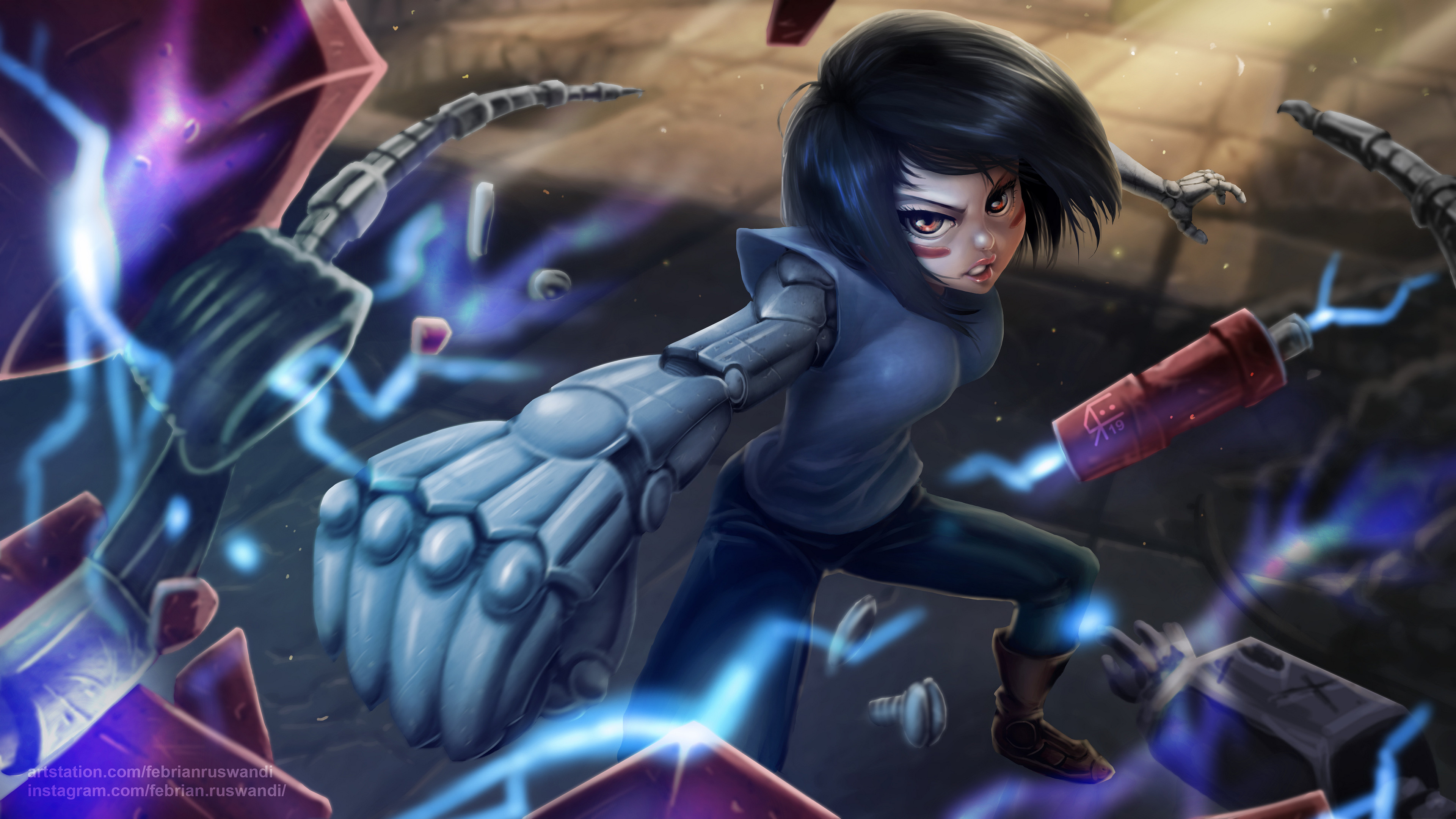 warrior hunter alita battle angel 4k 1615191872