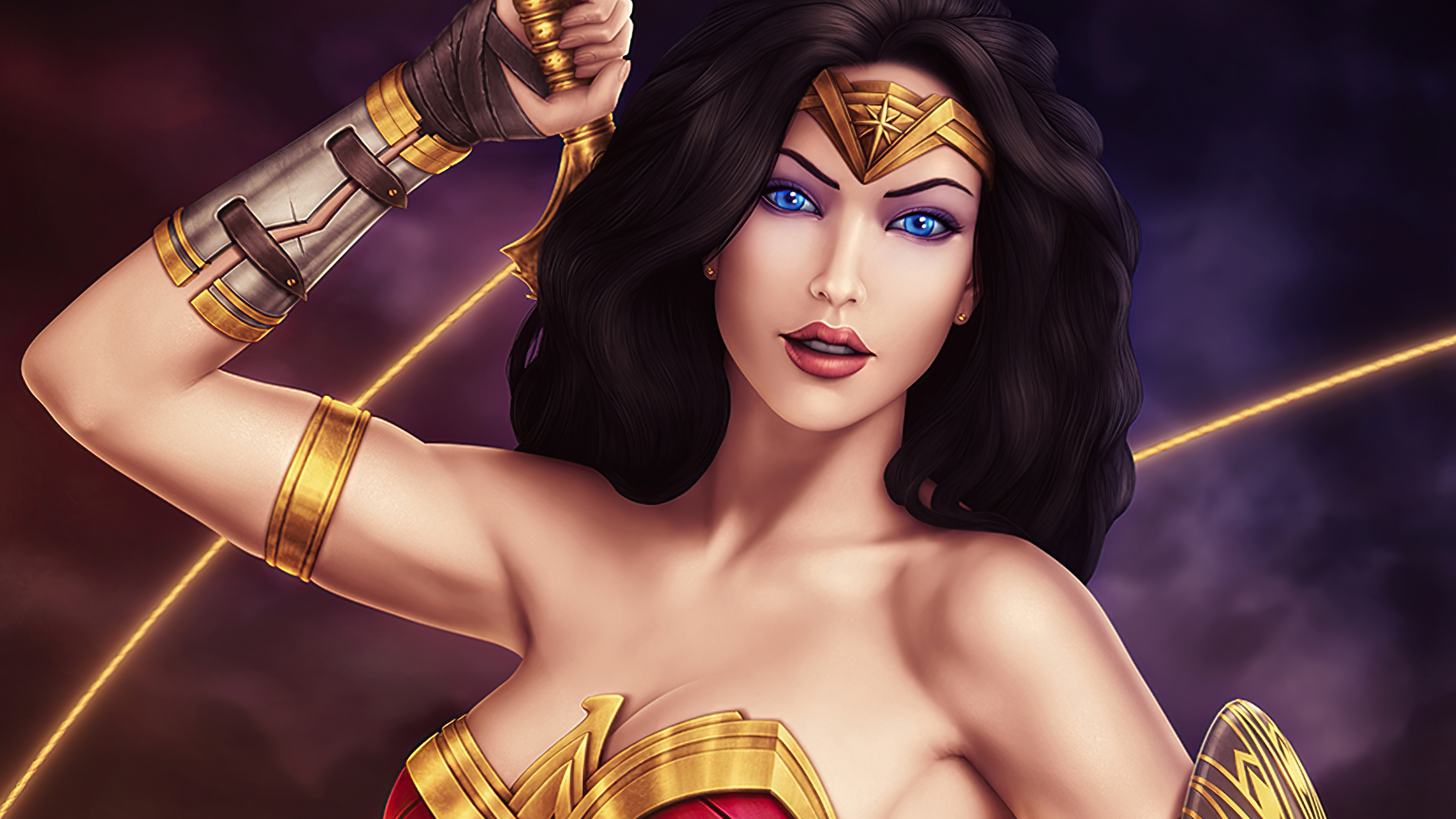 wonder woman comic girl 4k 1616955055