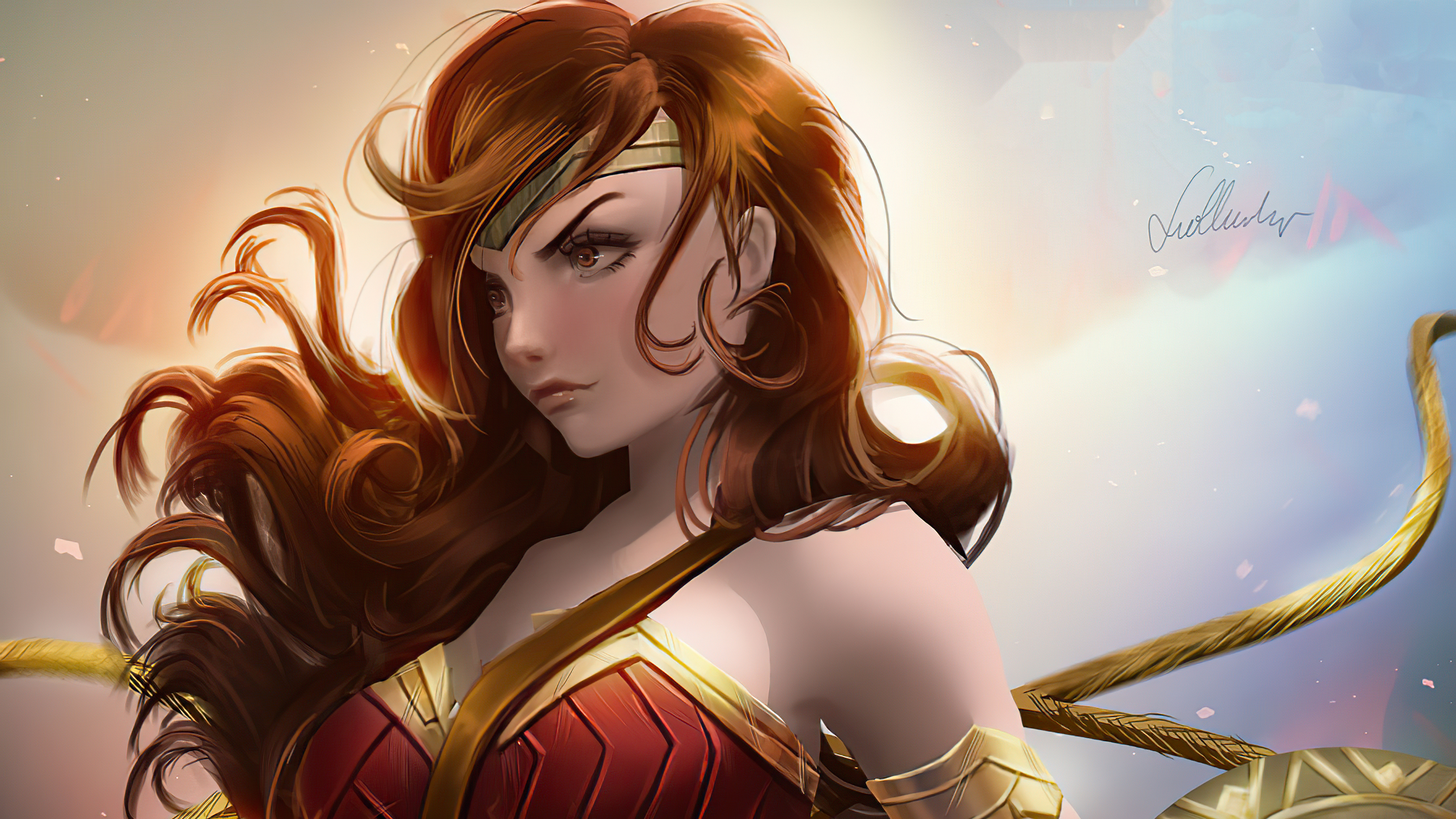 wonder woman fan digital art 4k 1616955055