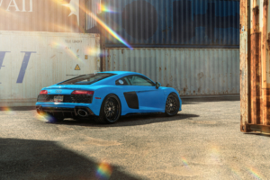 blue audi r8 4k 1618922966