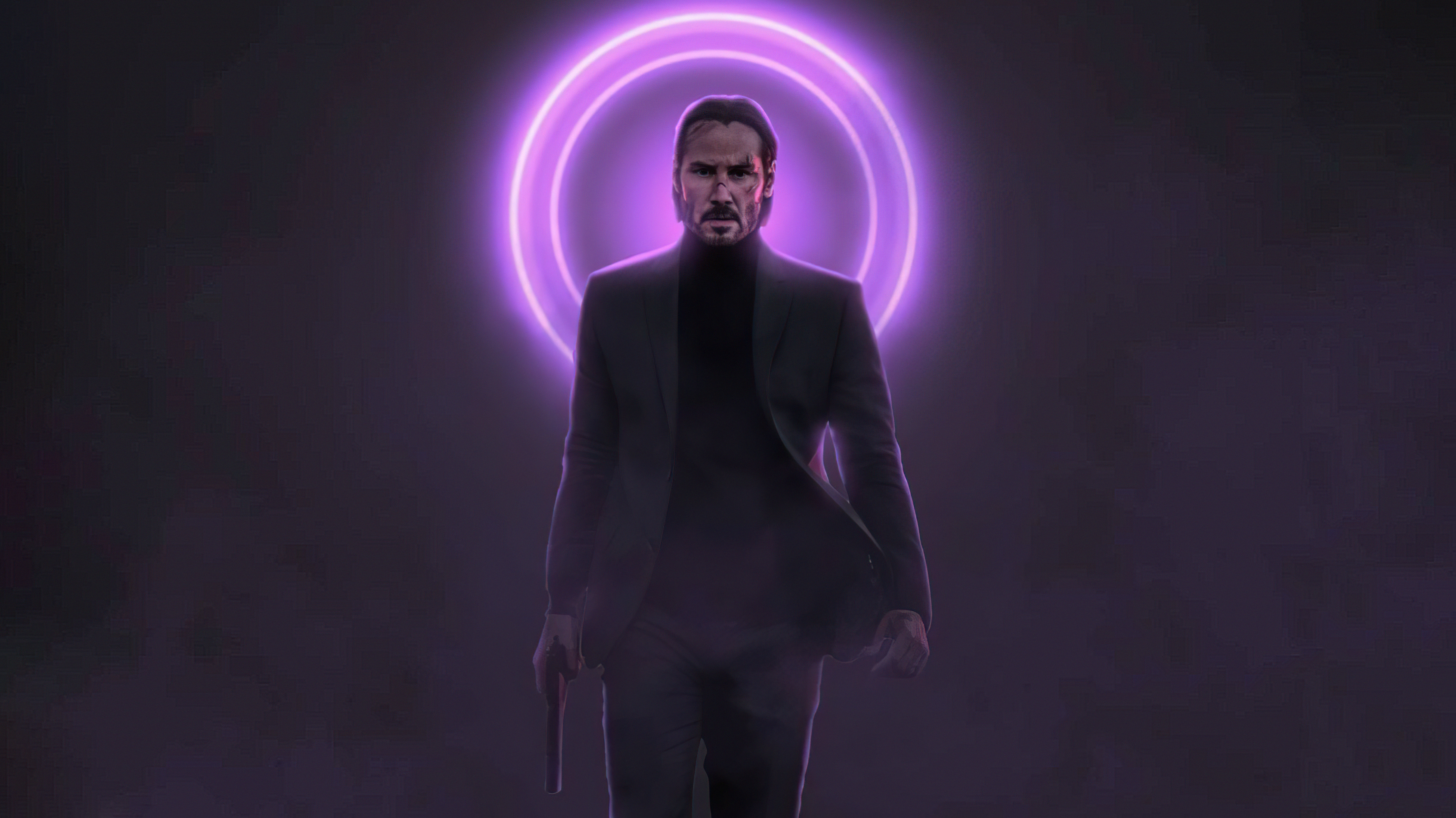 john wick neon with gun 4k 1618165824