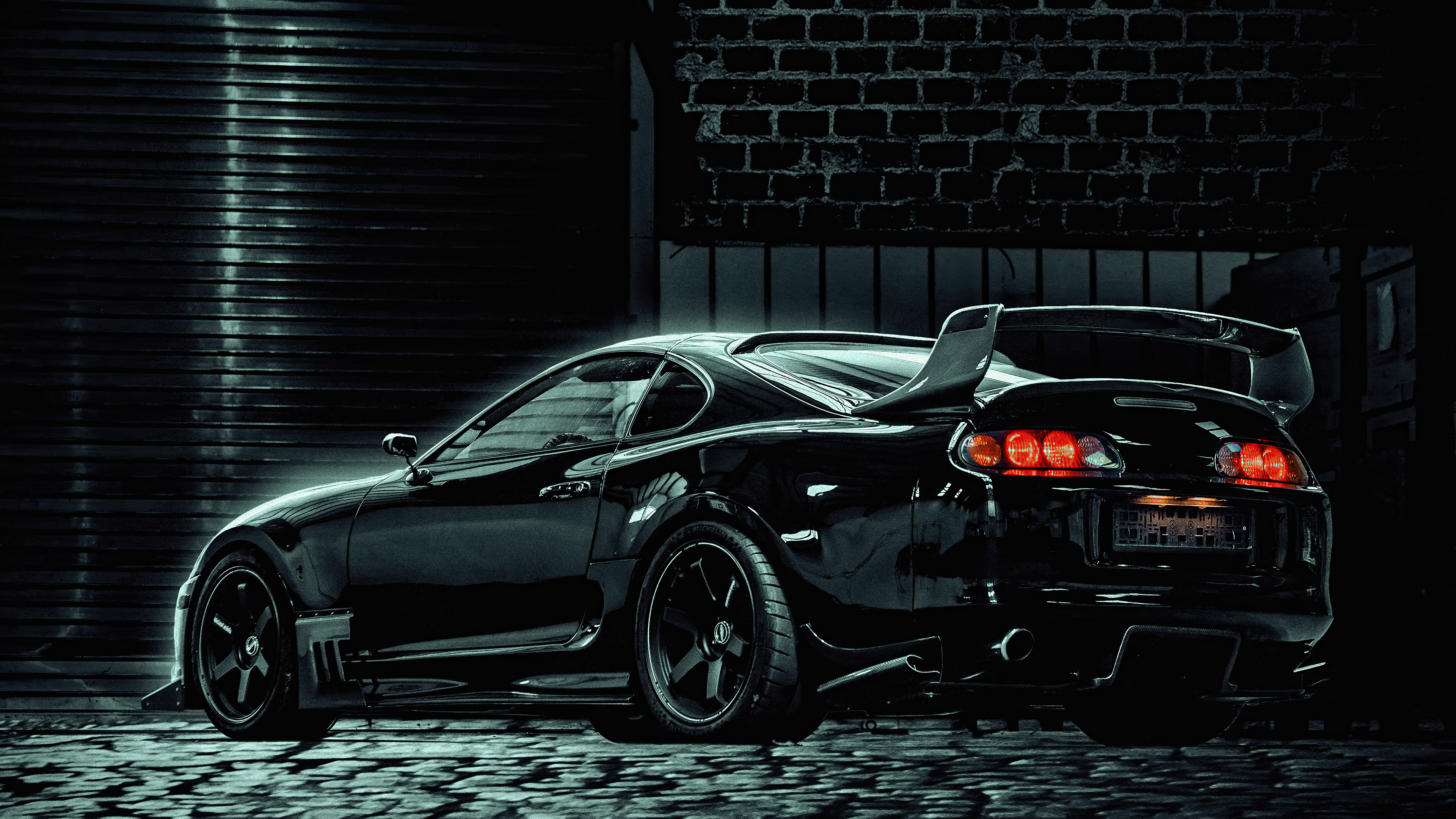 toyota supra black 4k 1618920194