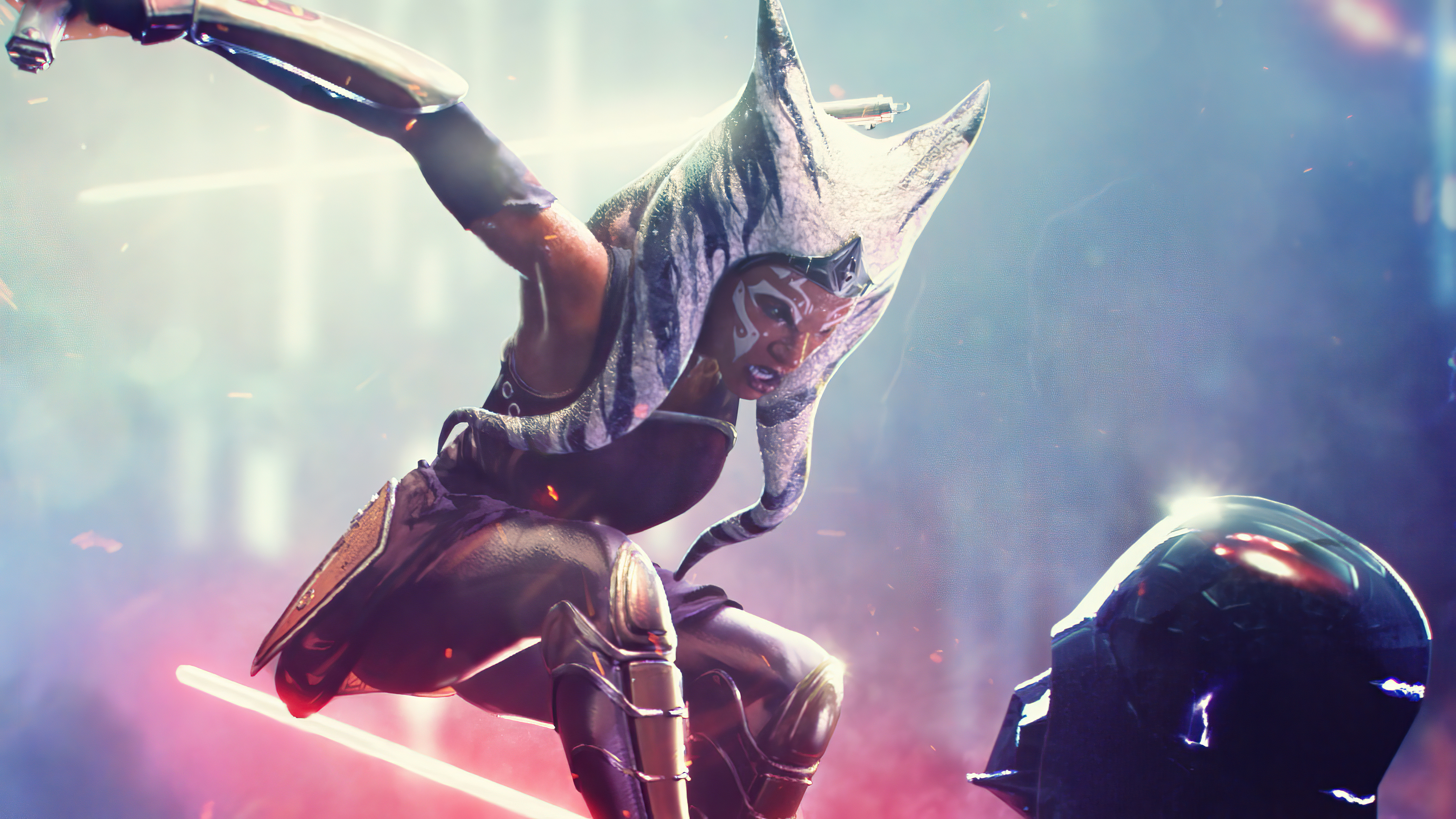 Download Ahsoka Tano Surrounded By Stars Wallpaper  Wallpaperscom