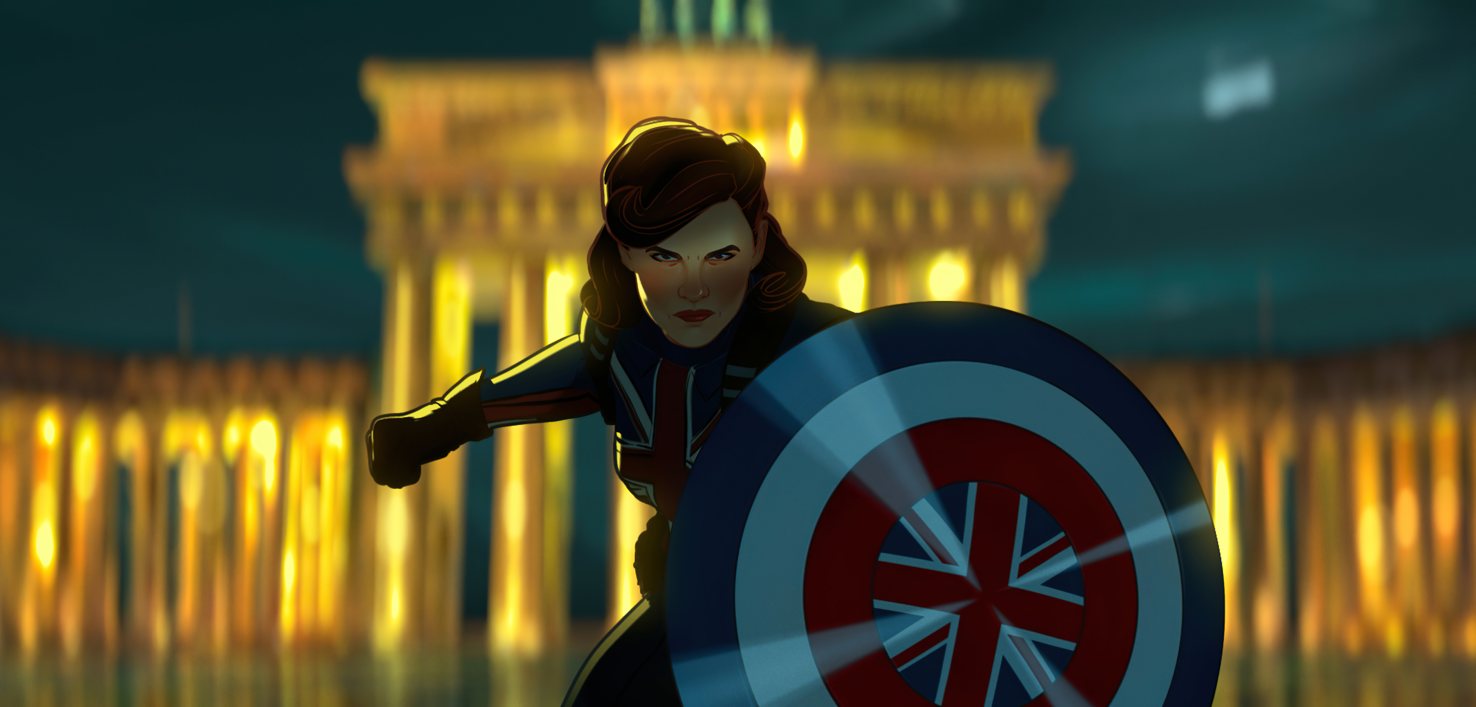 peggy carter as captain america in what if tv series 4k 1627768727