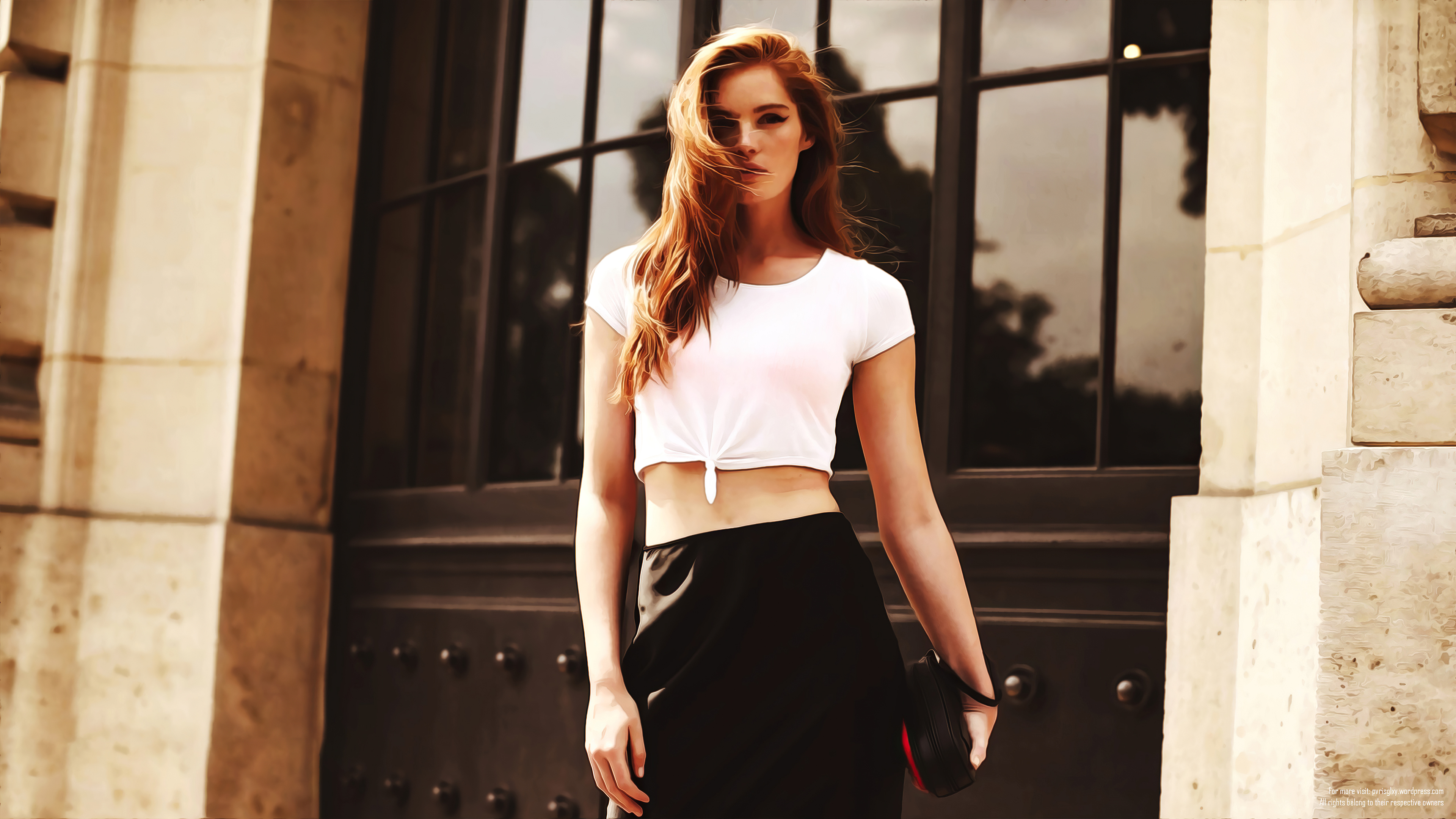 alexina graham model white shirt 4k 1629240340