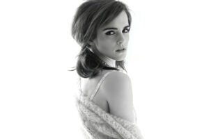 emma watson monochrome 4k 1629914208