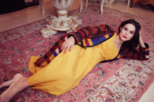 keira knightley yellow dress lying down 4k 1629937129