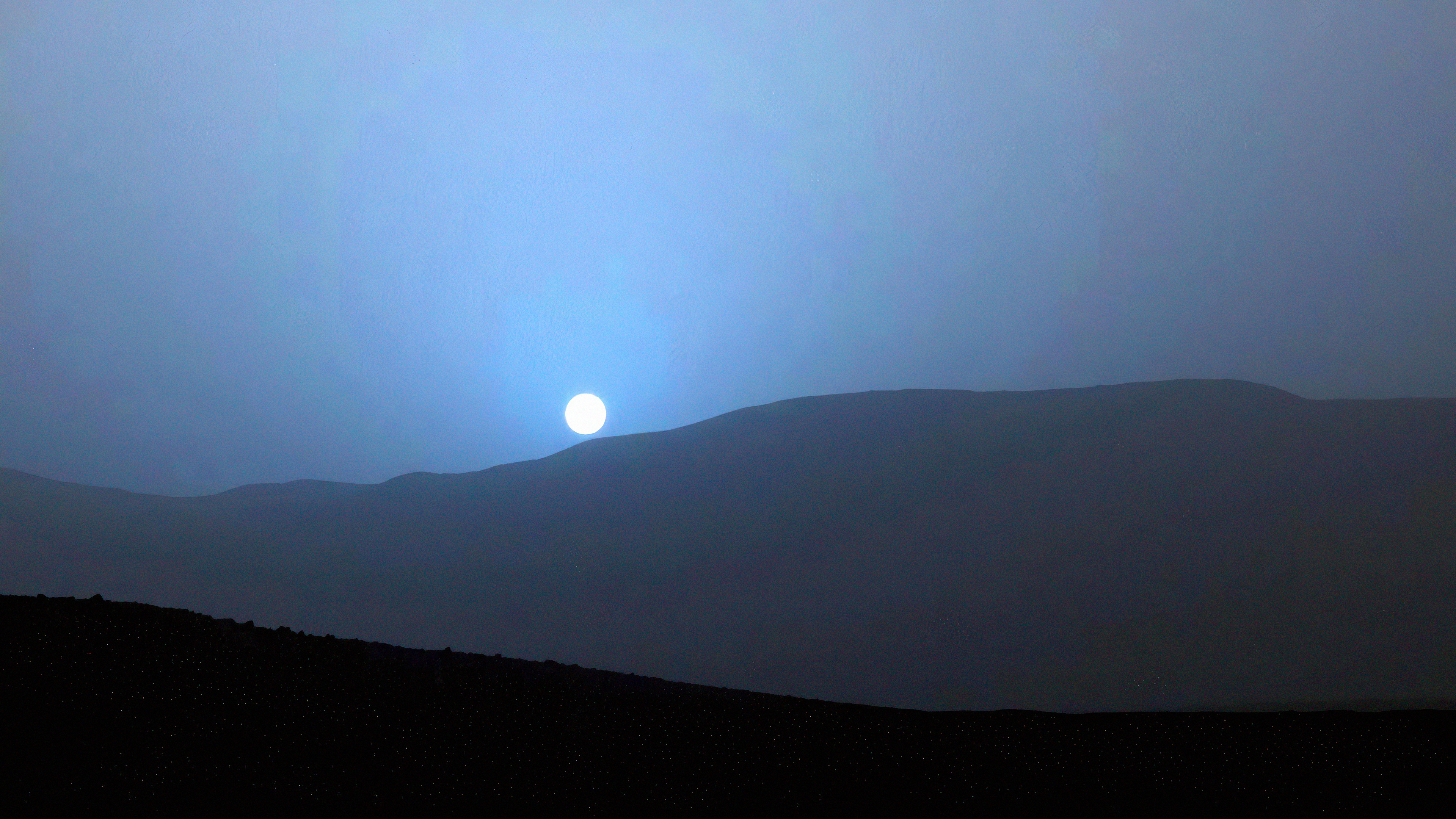 Марс закат Кьюриосити