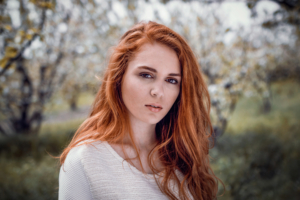 red head girl portrait 4k 1629251497