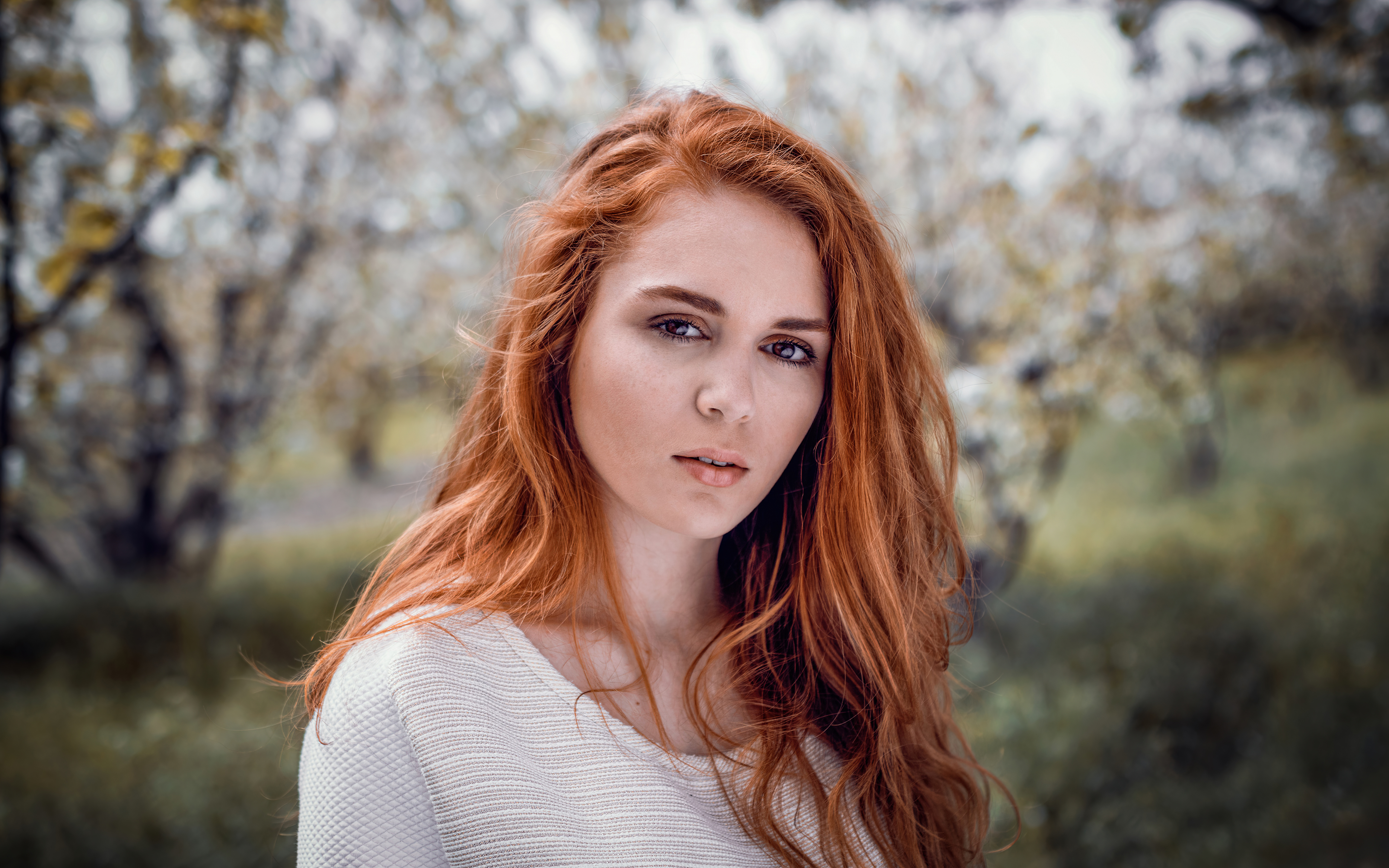 red head girl portrait 4k 1629251497