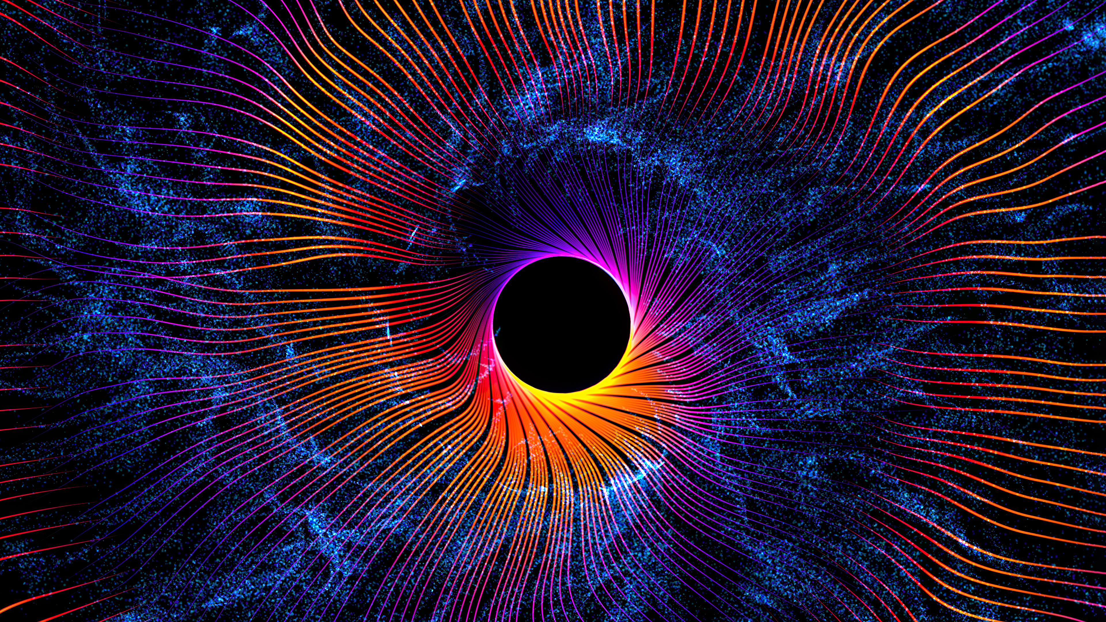 black holes wavy lines abstract 4k 1634162332