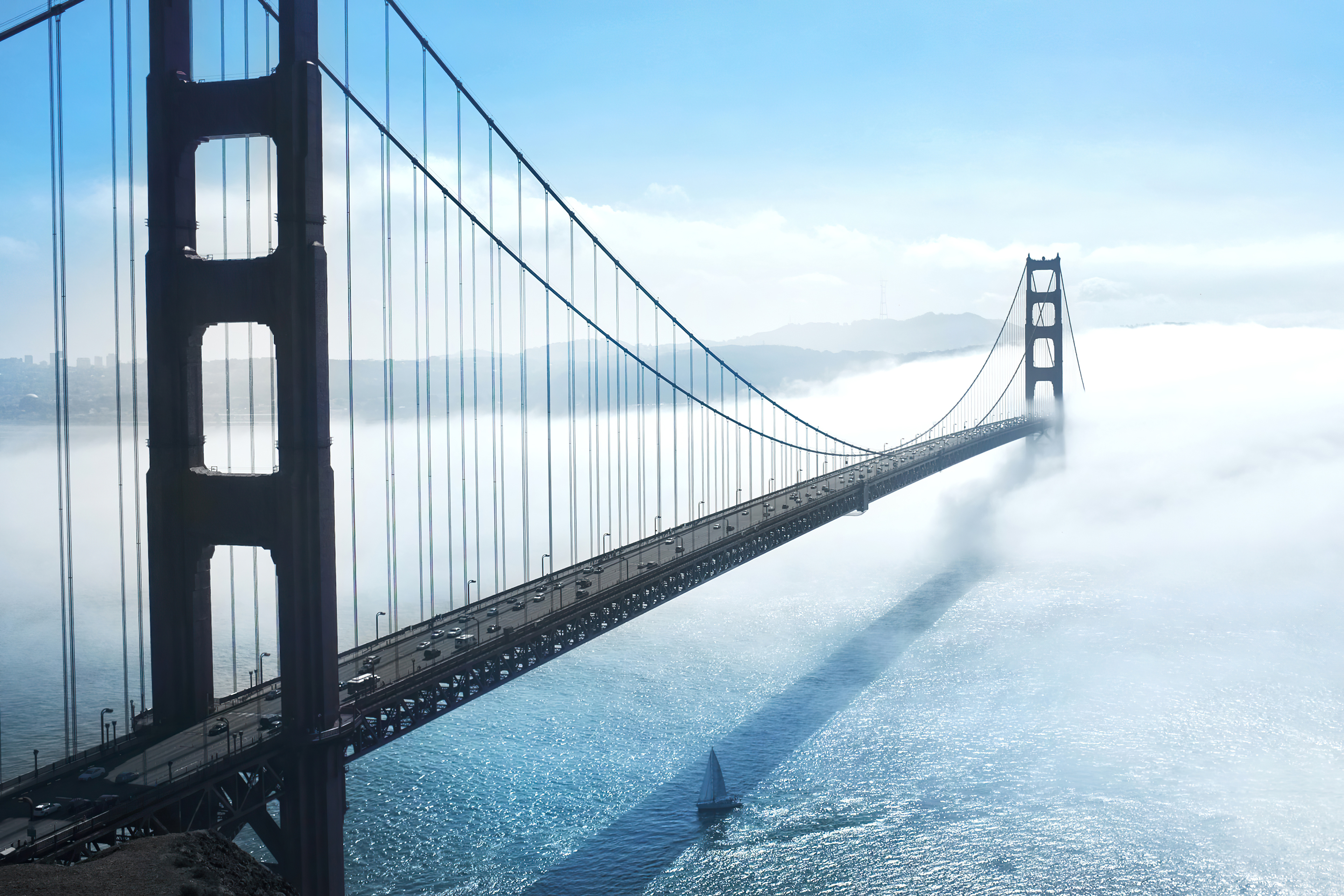 golden gate bridge clouds 4k 1642250974