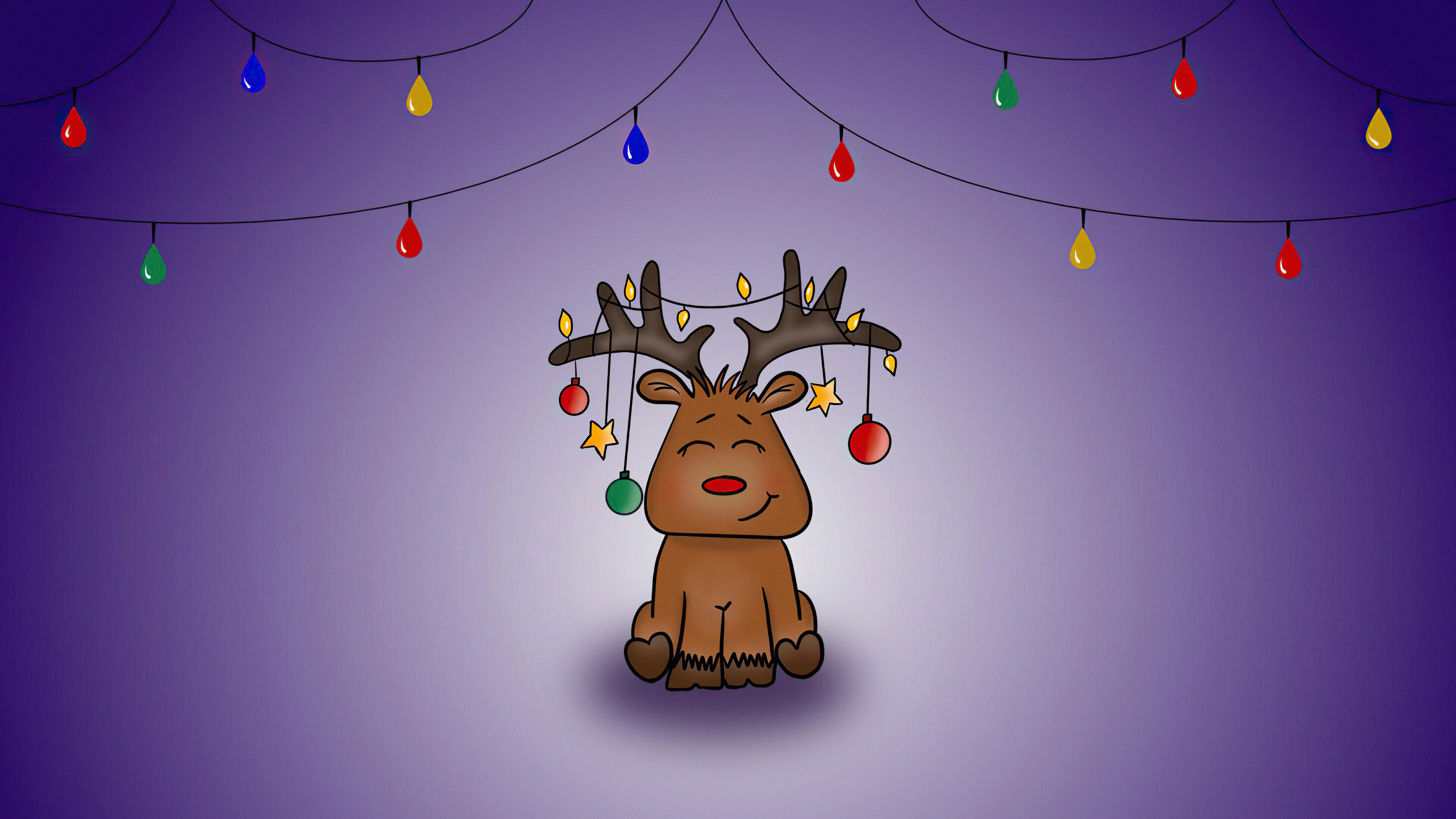 merry christmas reindeer minimal 4k 1641808998