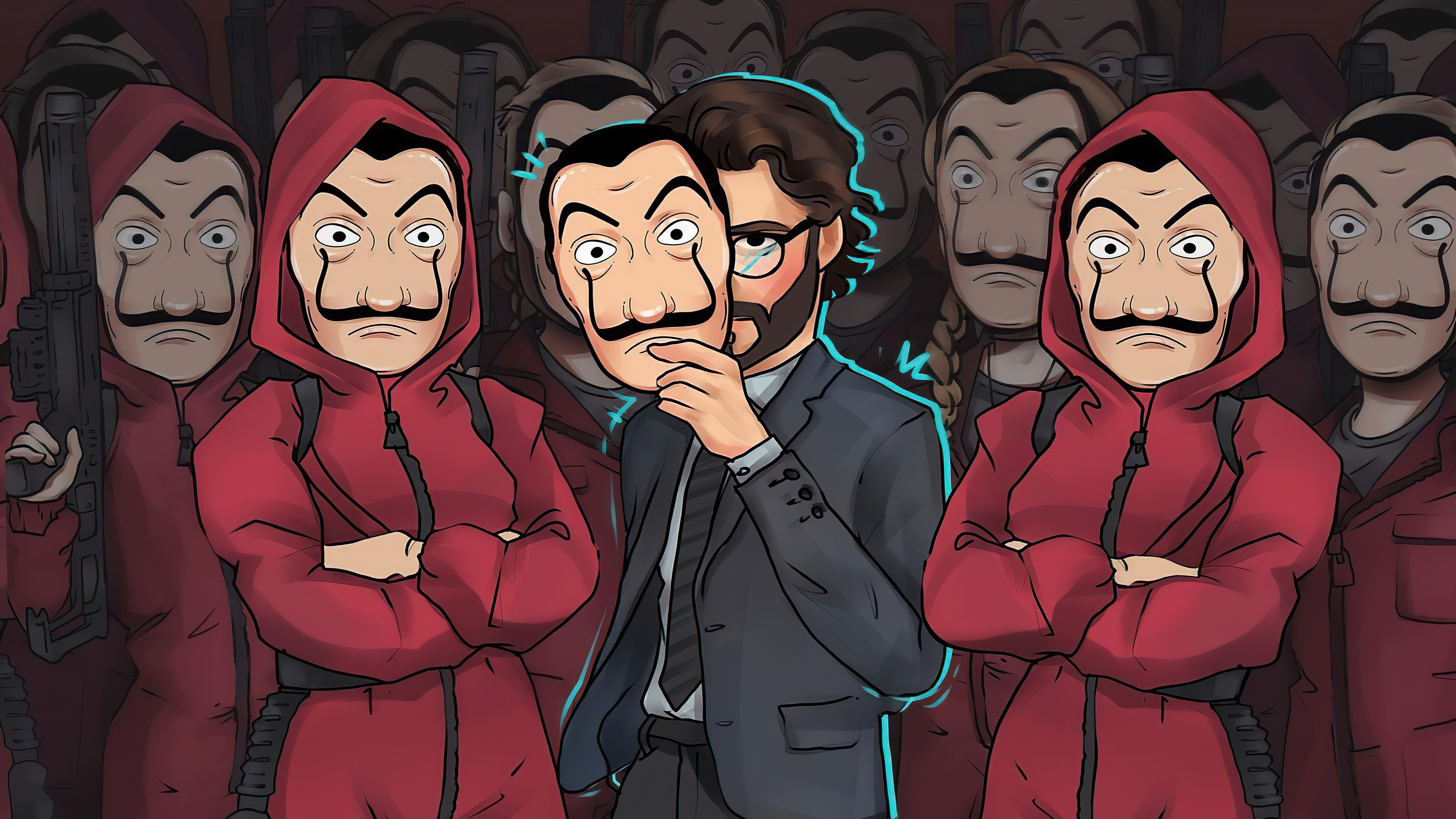 money heist team illustration 4k 1642253518