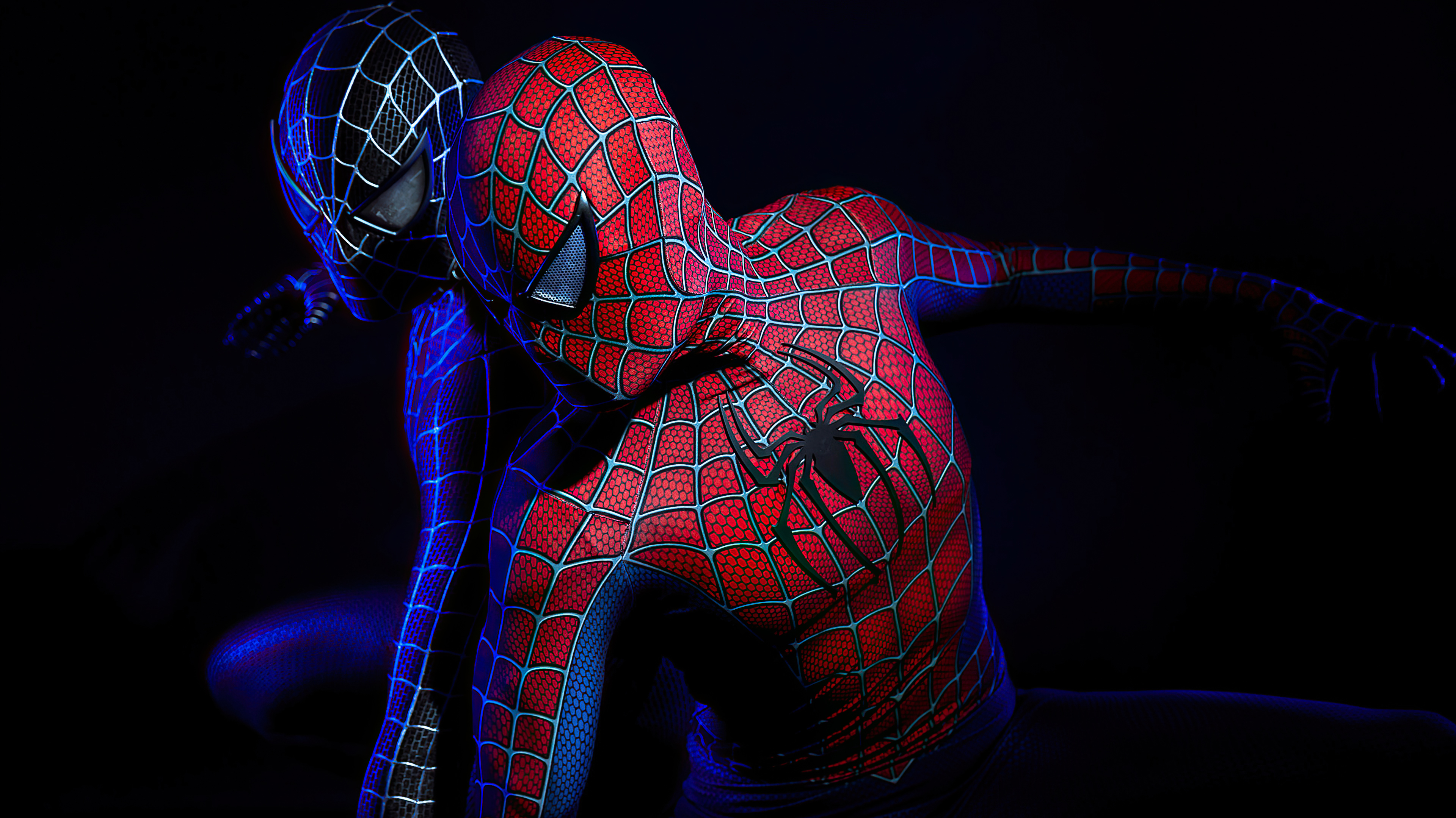 spiderman black and red 4k 1645750289