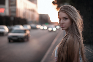 blonde long hair depth of field 4k 1653333686