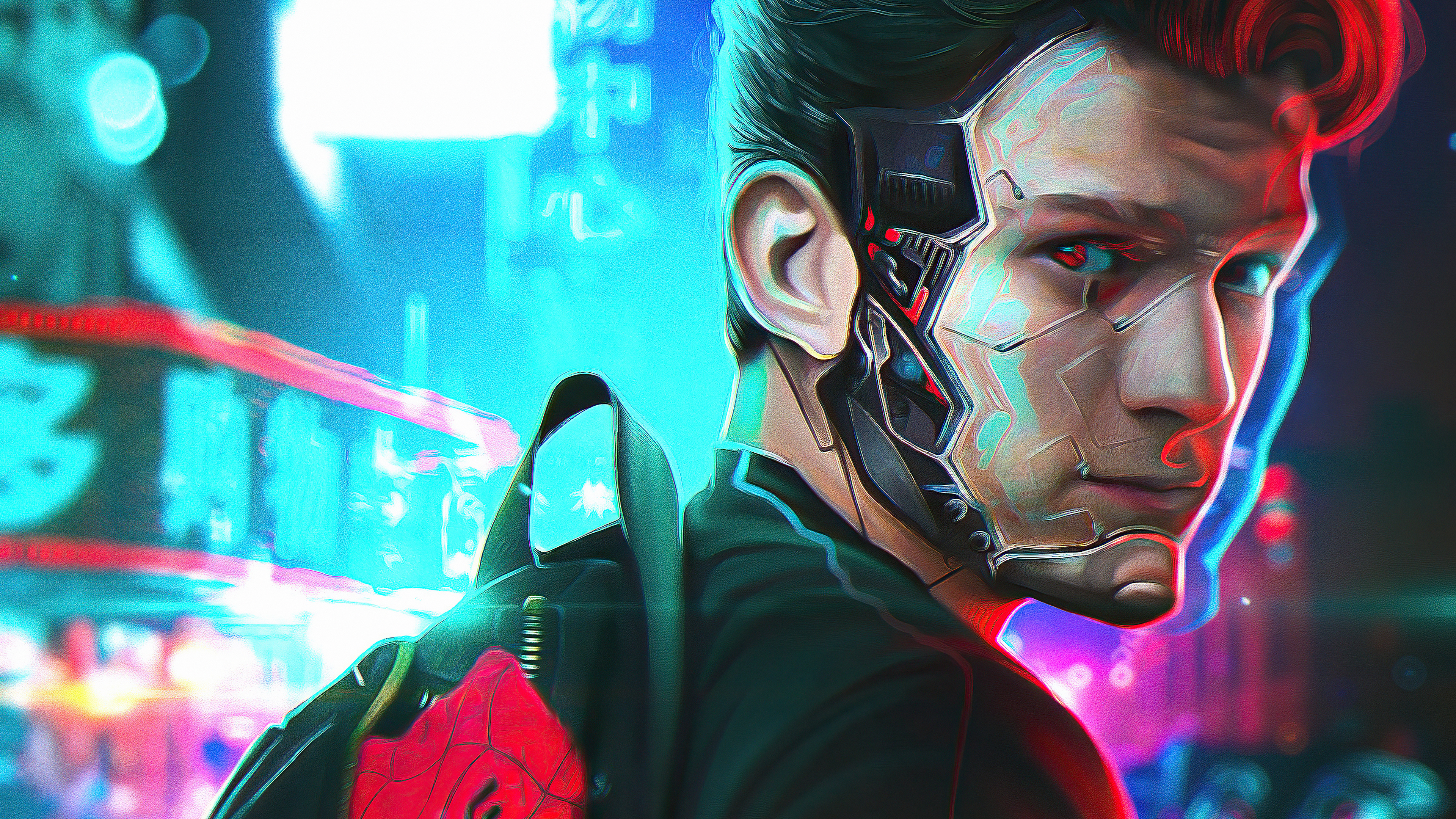 tom holland in cyberpunk style 4k 1660586390