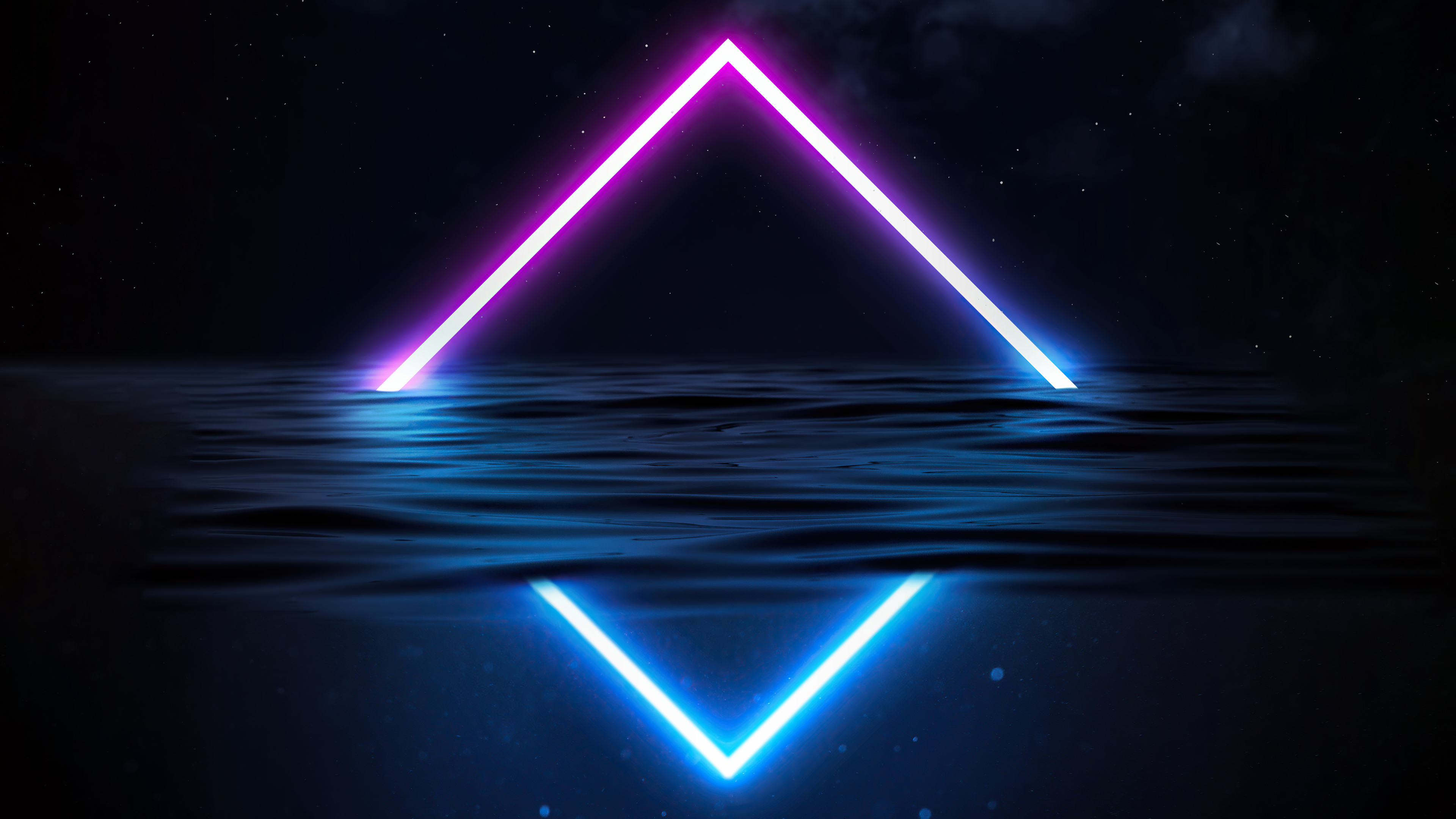 glowing triangle neon 4k 1669770373