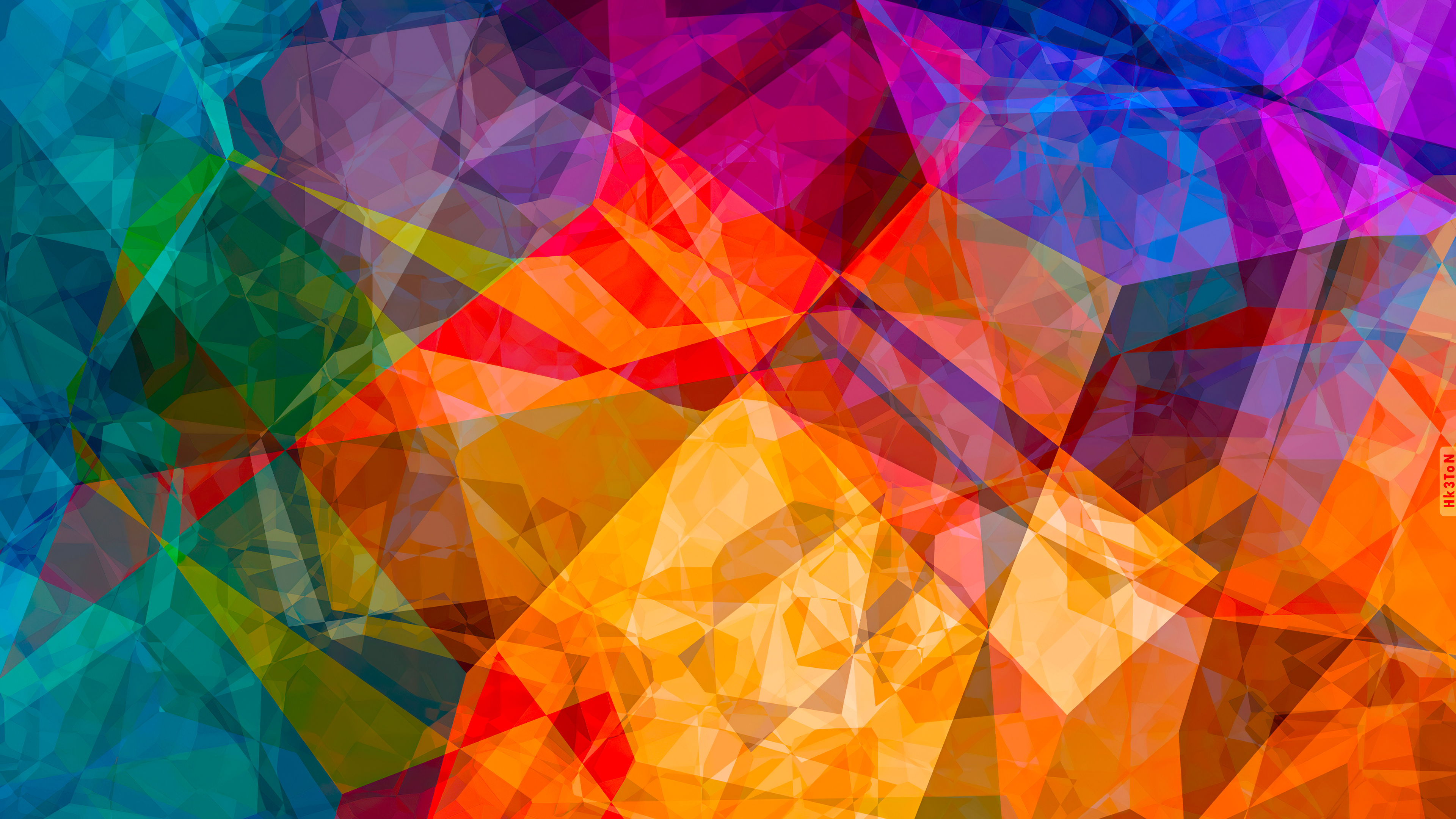 polygon colour abstract 4k 1669585582