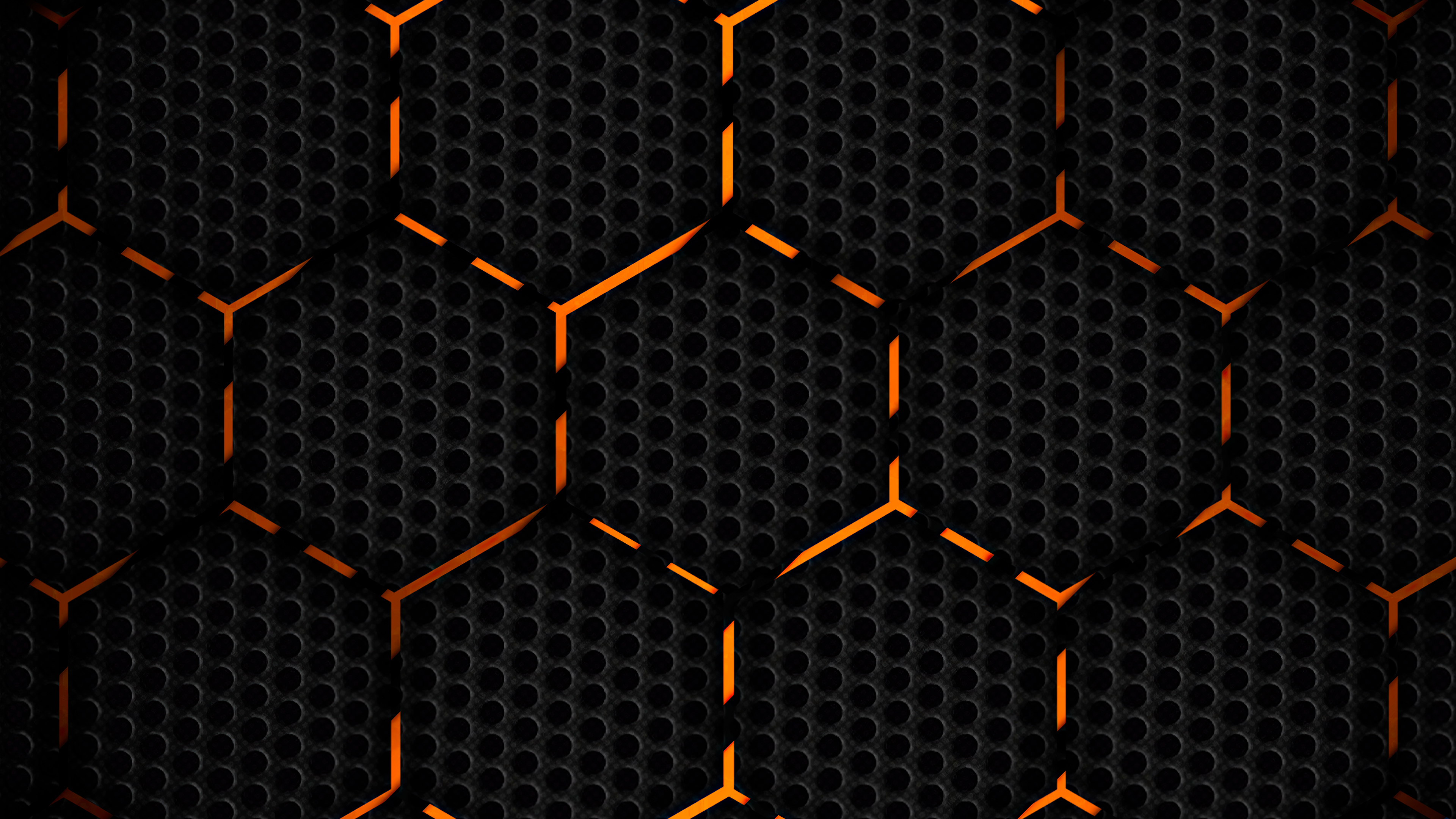 polygon orange abstract 4k 1669770373