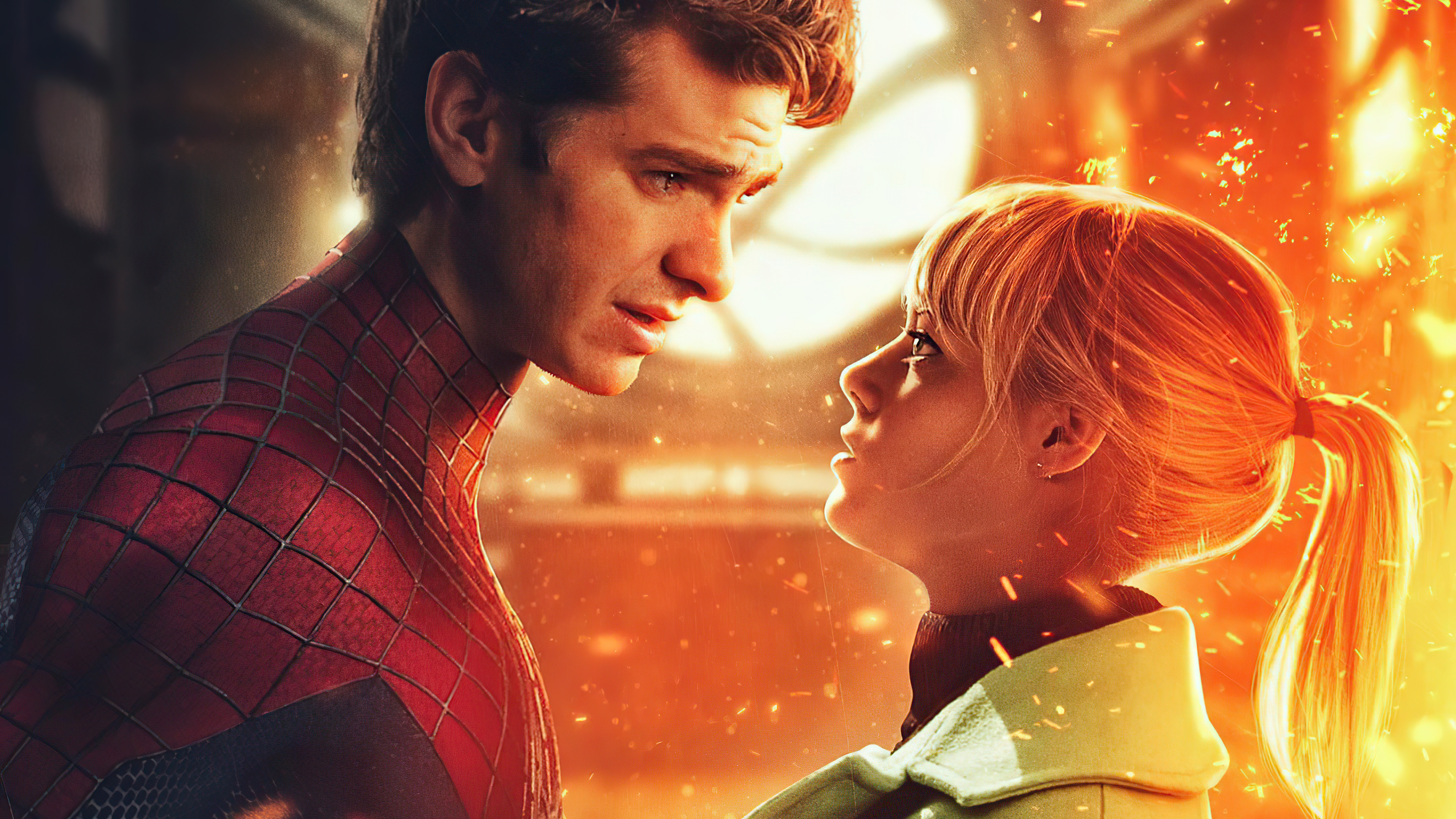 The Amazing Spiderman 3 Andrew And Emma Stone 4k walpapper